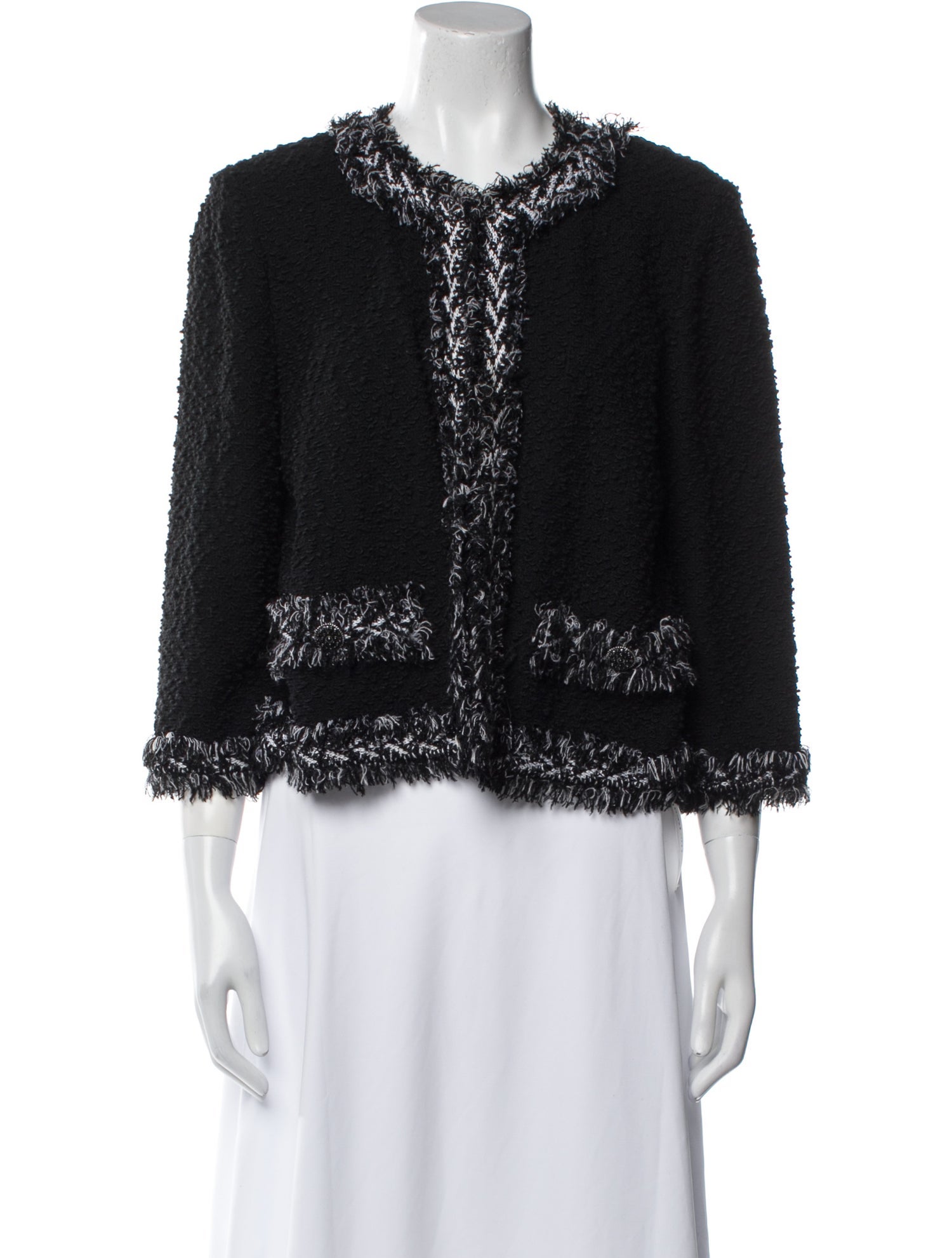 St. John Wool Tweed Pattern Evening Jacket