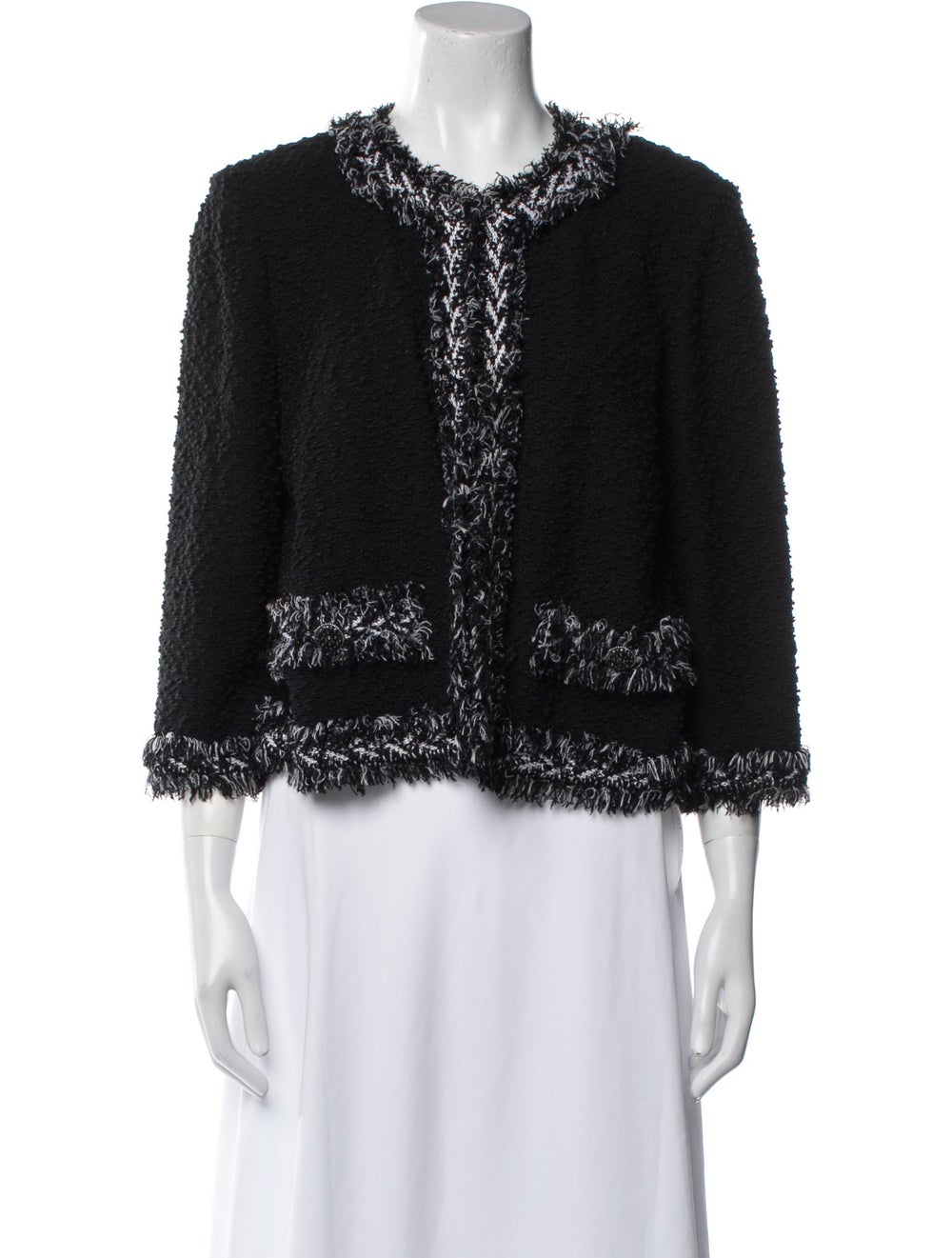 St. John Wool Tweed Pattern Evening Jacket - image 1