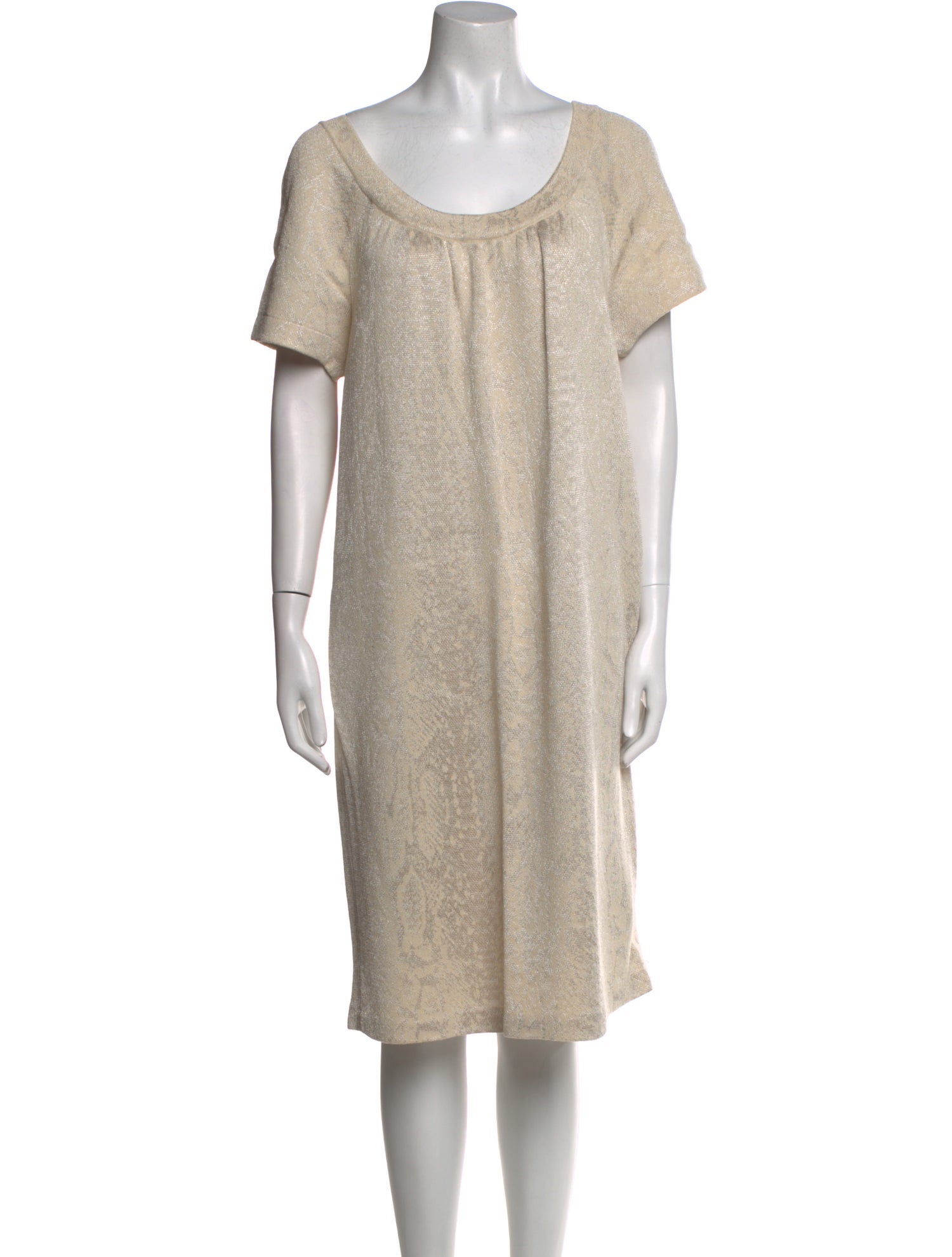 St. John Scoop Neck Midi Length Dress