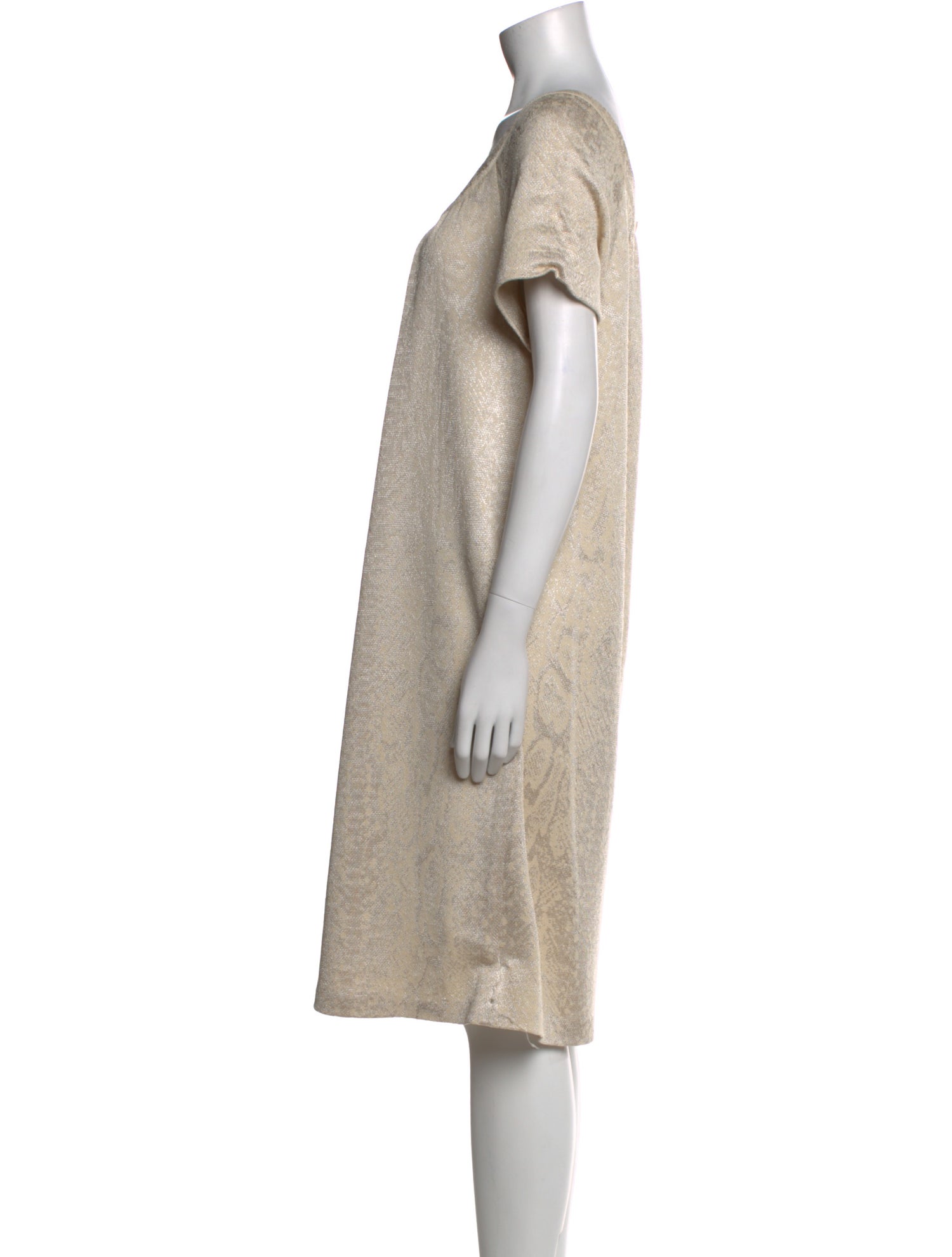 St. John Scoop Neck Midi Length Dress