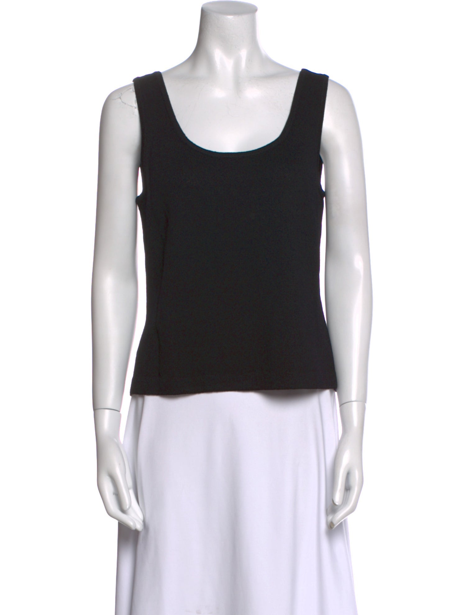 St. John Scoop Neck Sleeveless Top