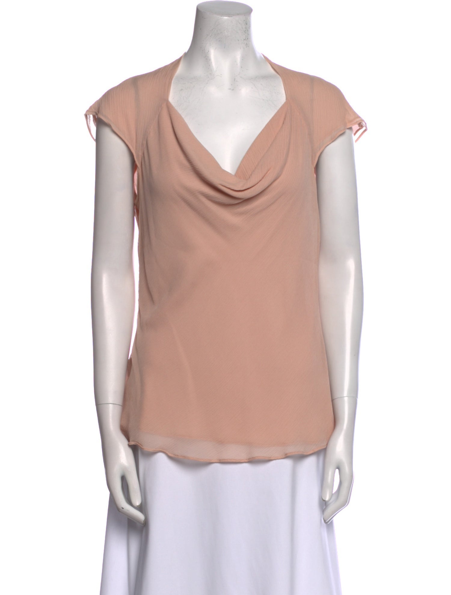 St. John Silk Cowl Neck Top