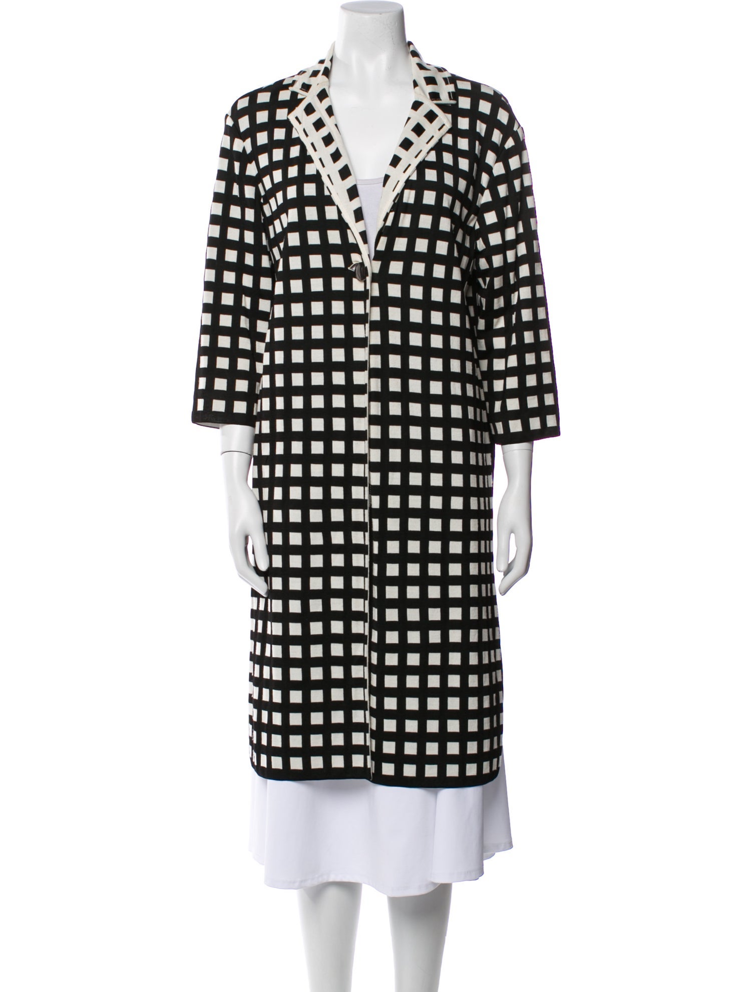 St. John Plaid Print Coat