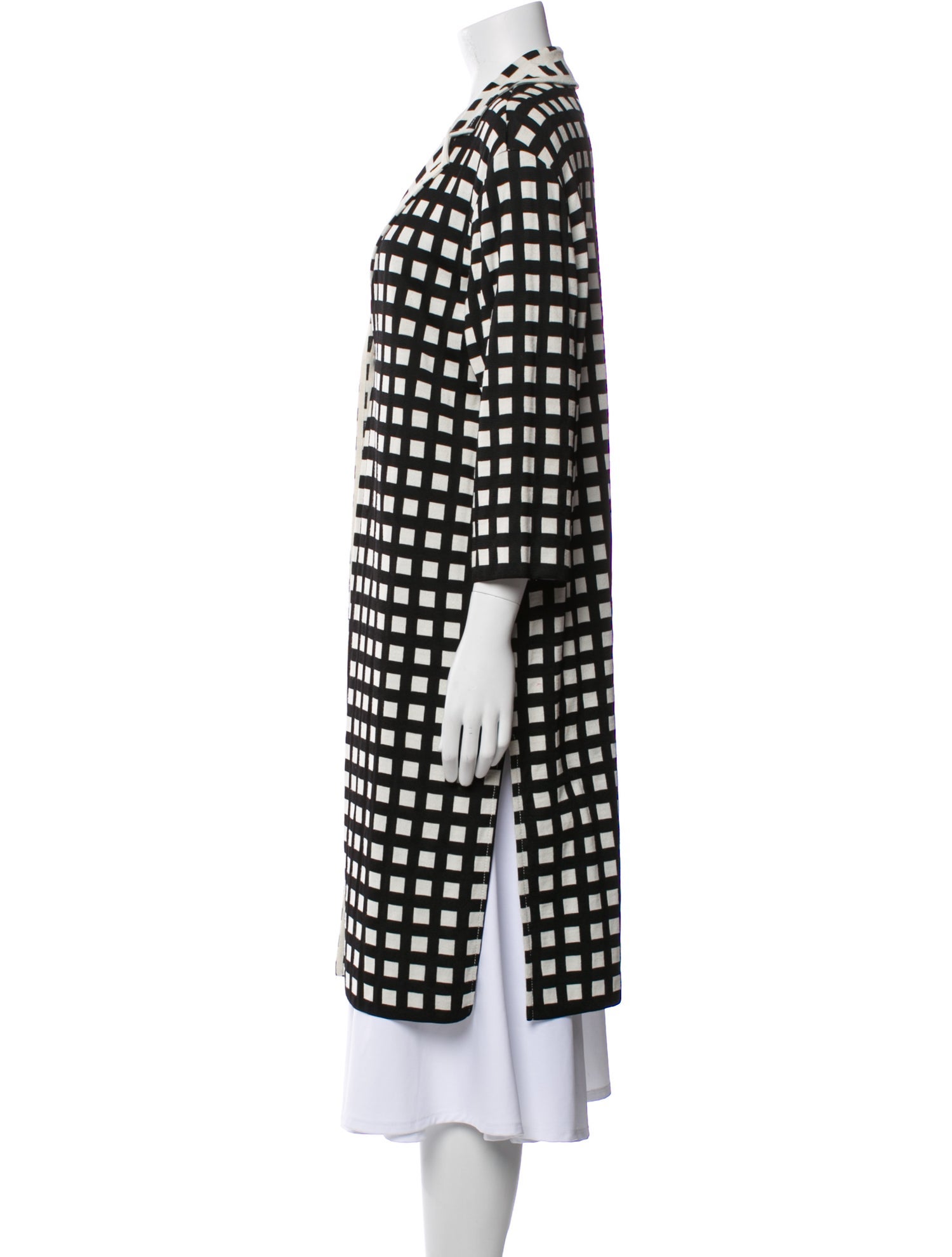 St. John Plaid Print Coat