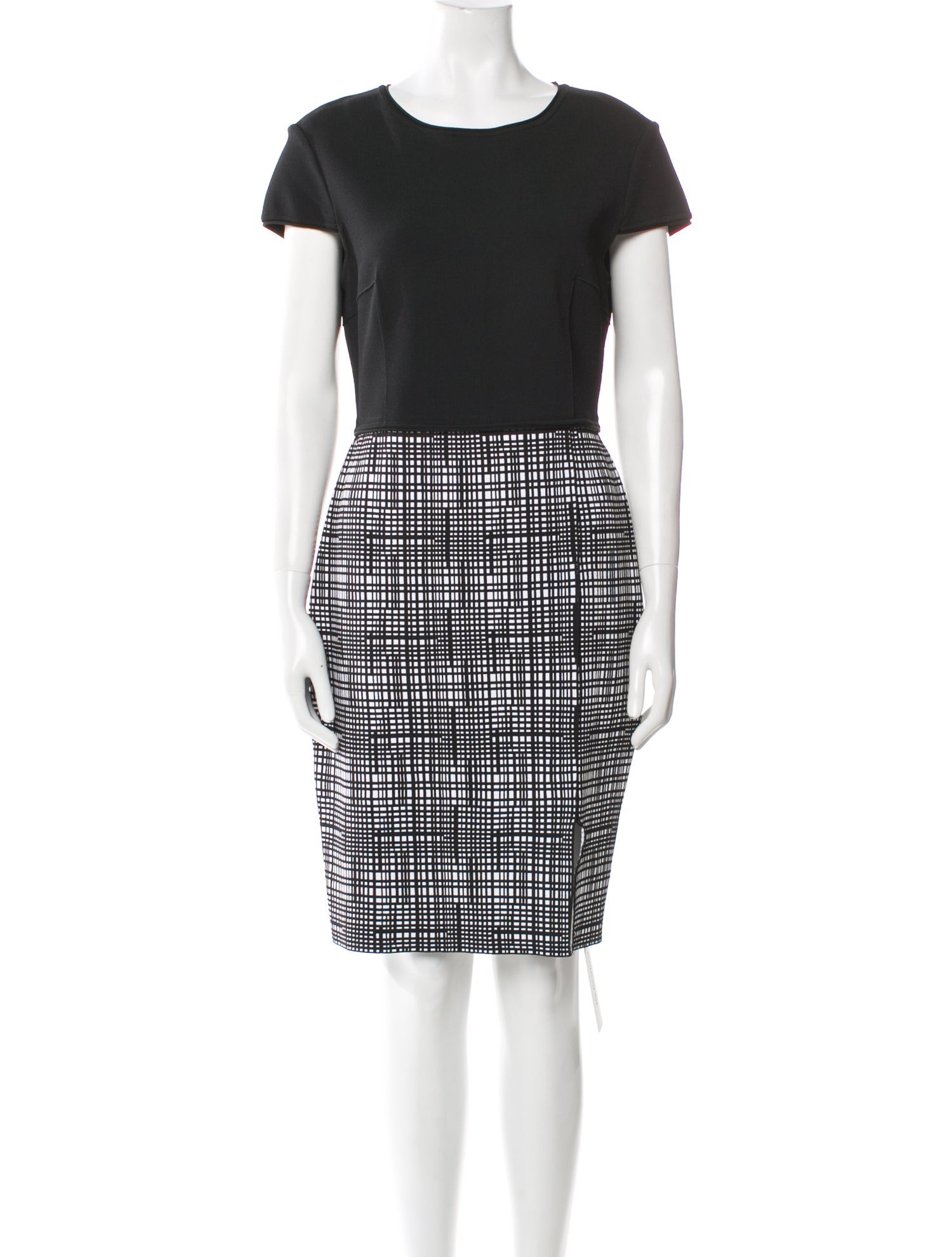 St. John Scoop Neck Knee-Length Dress