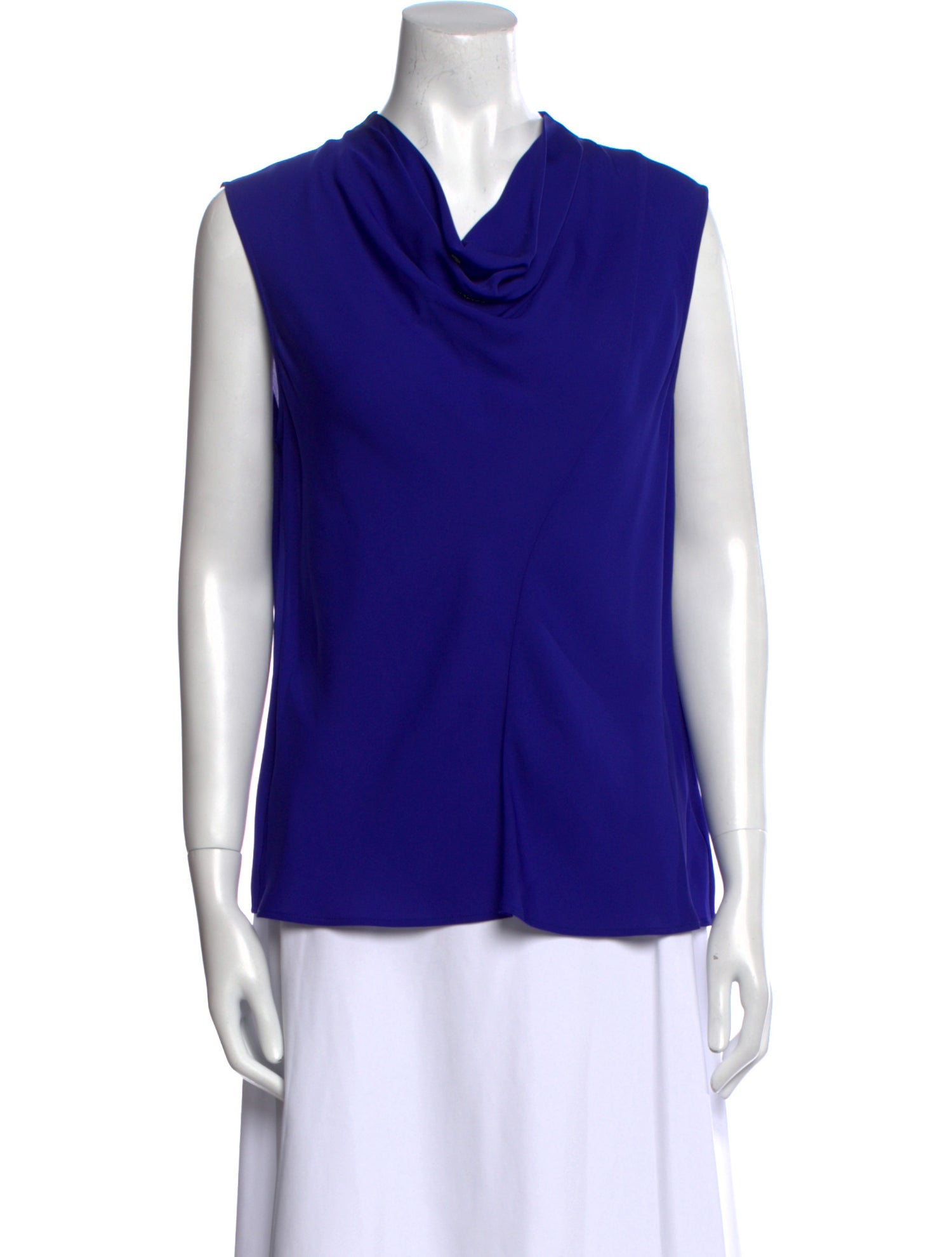 St. John Silk Cowl Neck Top