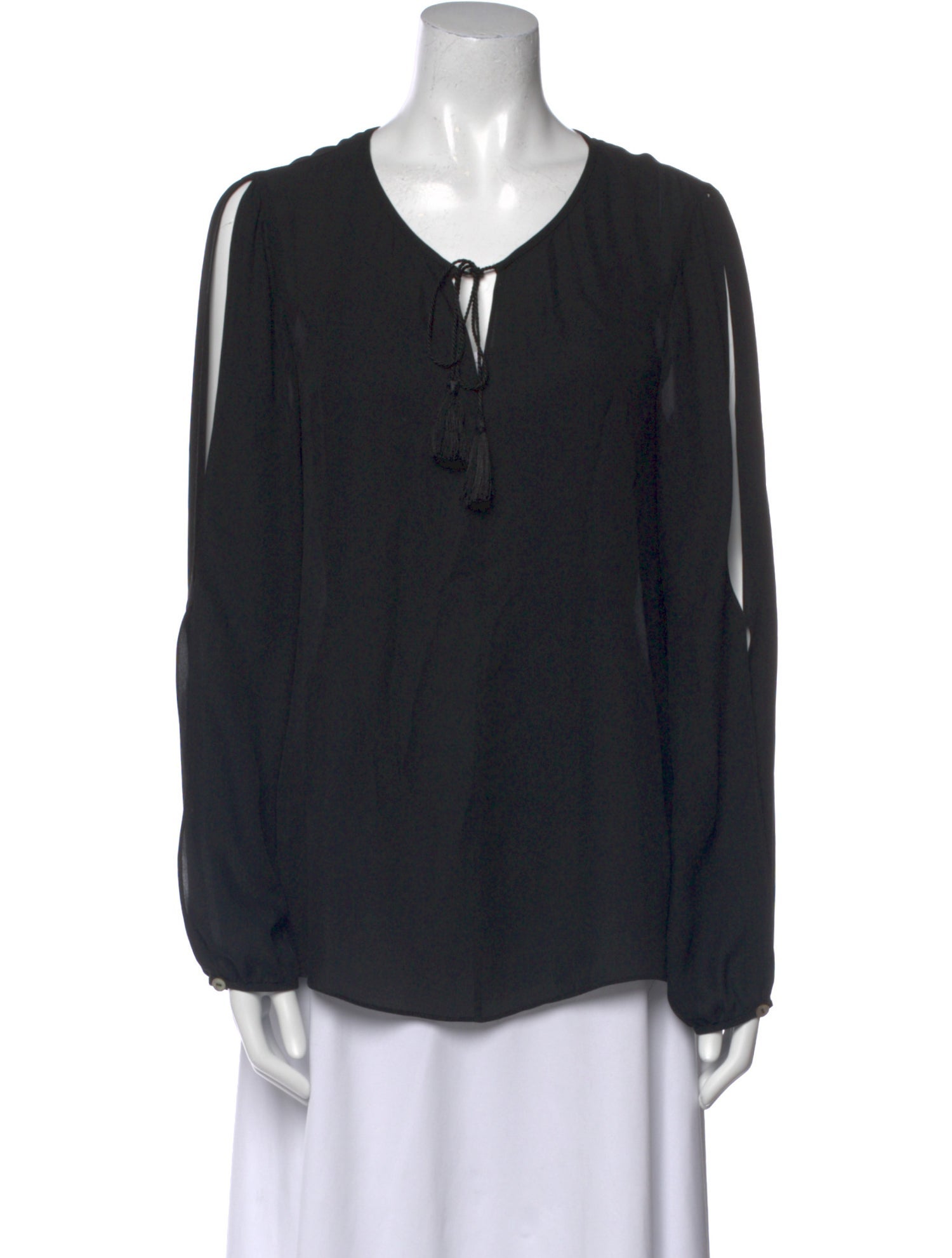 St. John Silk V-Neck Blouse