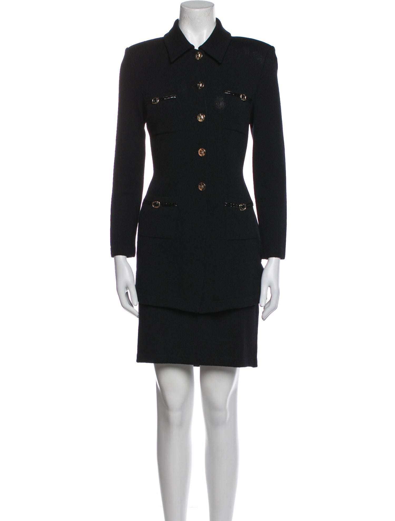 St. John Crystal Embellishments Skirt Set