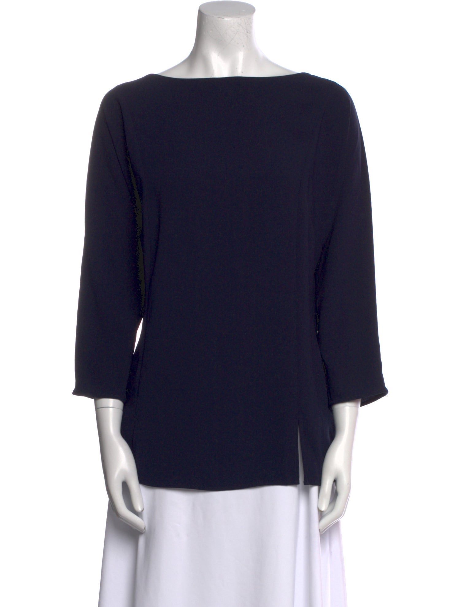 St. John Bateau Neckline Three-Quarter Sleeve Top
