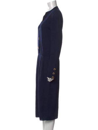 St. John Crew Neck Midi Length Dress