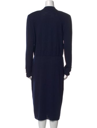 St. John Crew Neck Midi Length Dress