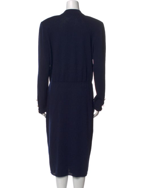 St. John Crew Neck Midi Length Dress