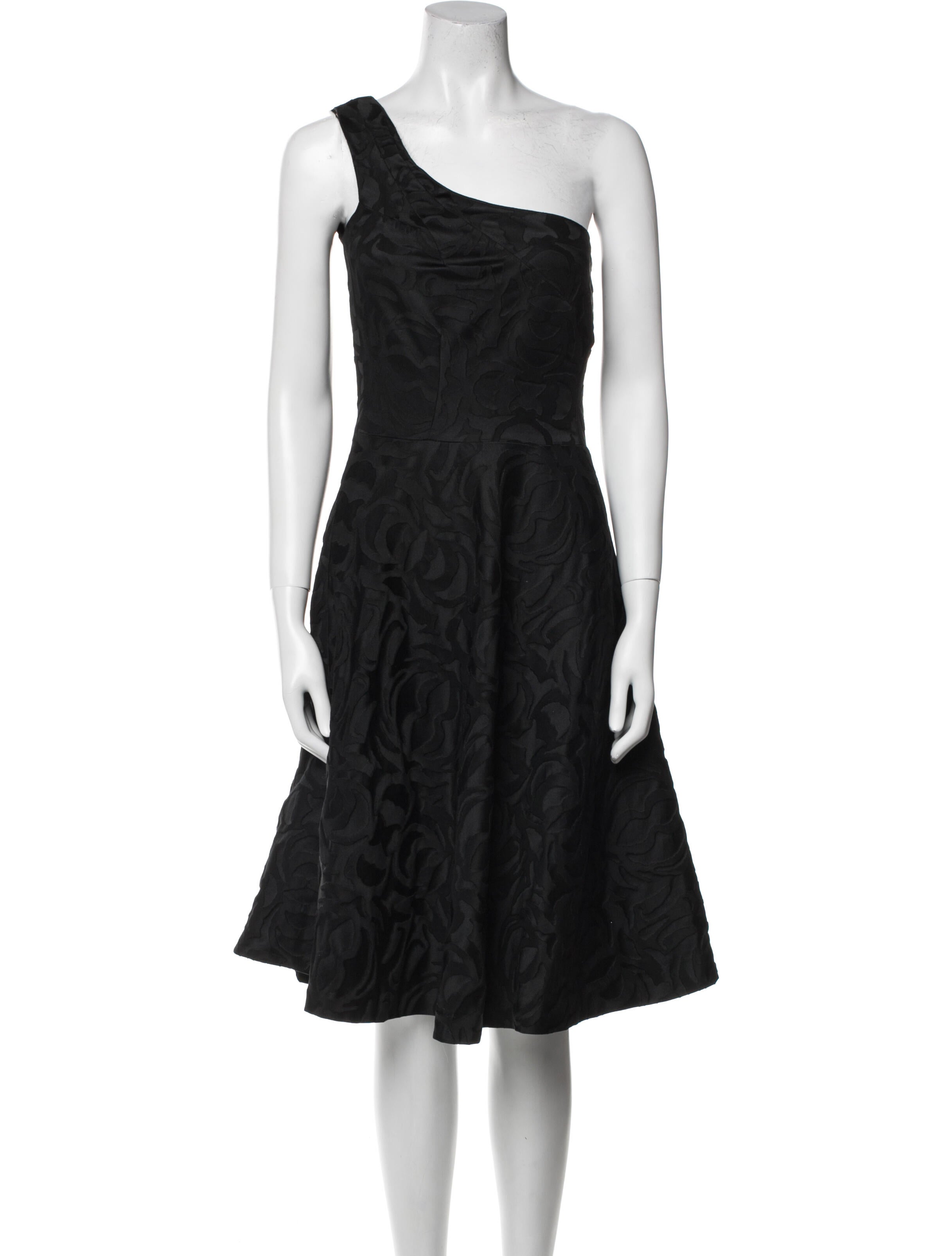 St. John One-Shoulder Midi Length Dress