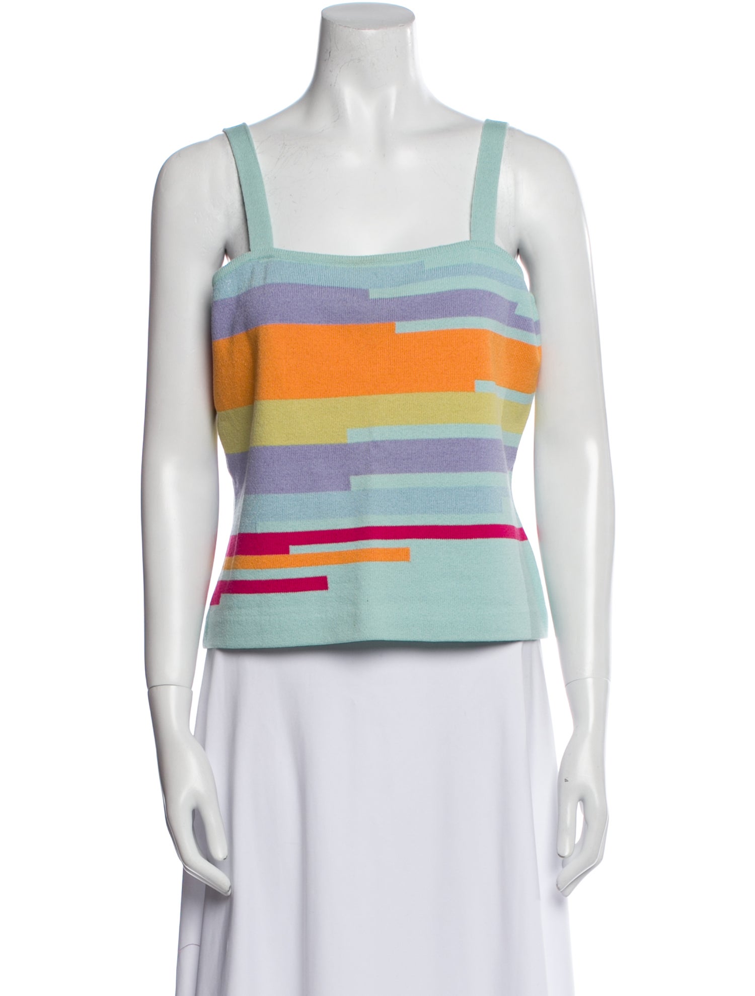 St. John Sport Wool Striped Top