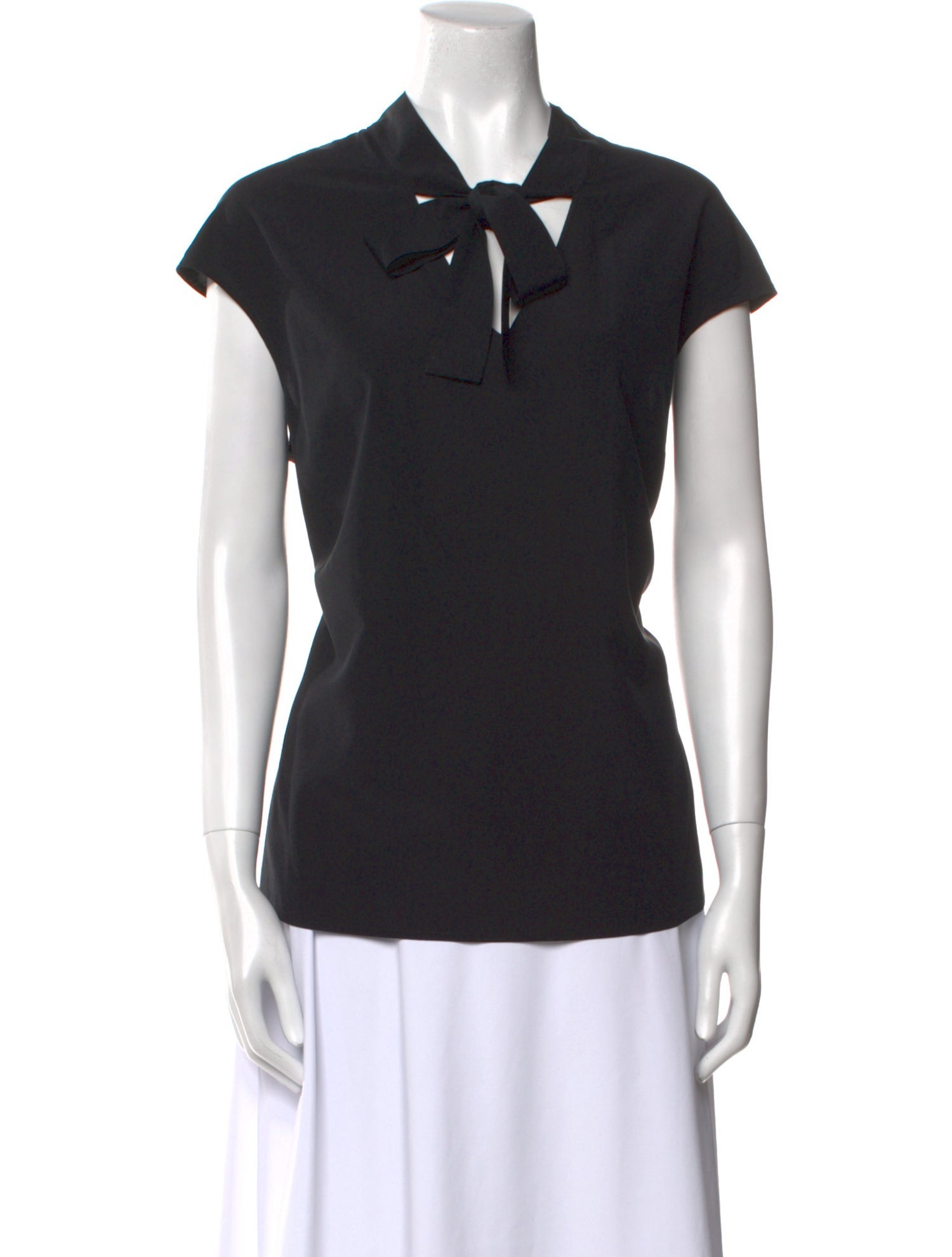 St. John Silk V-Neck Polo