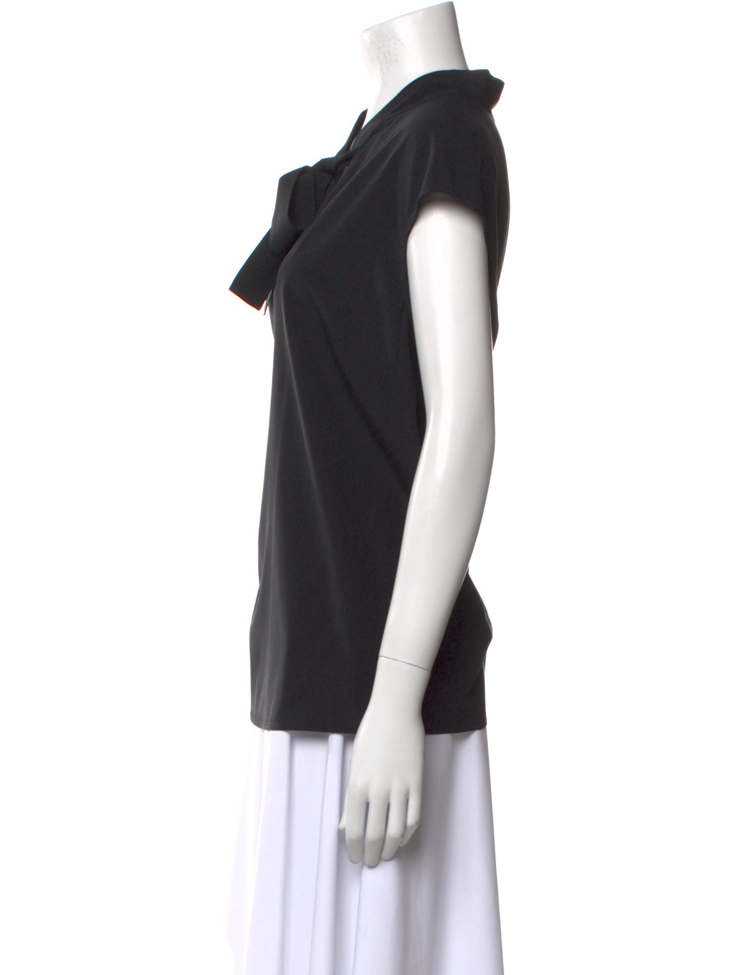 St. John Silk V-Neck Polo