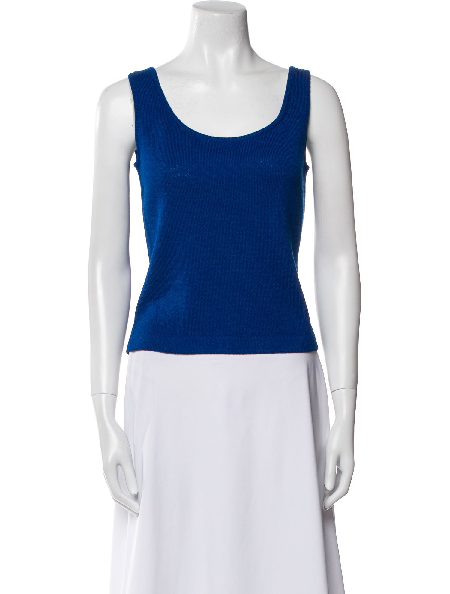 St. John Scoop Neck Sleeveless Top