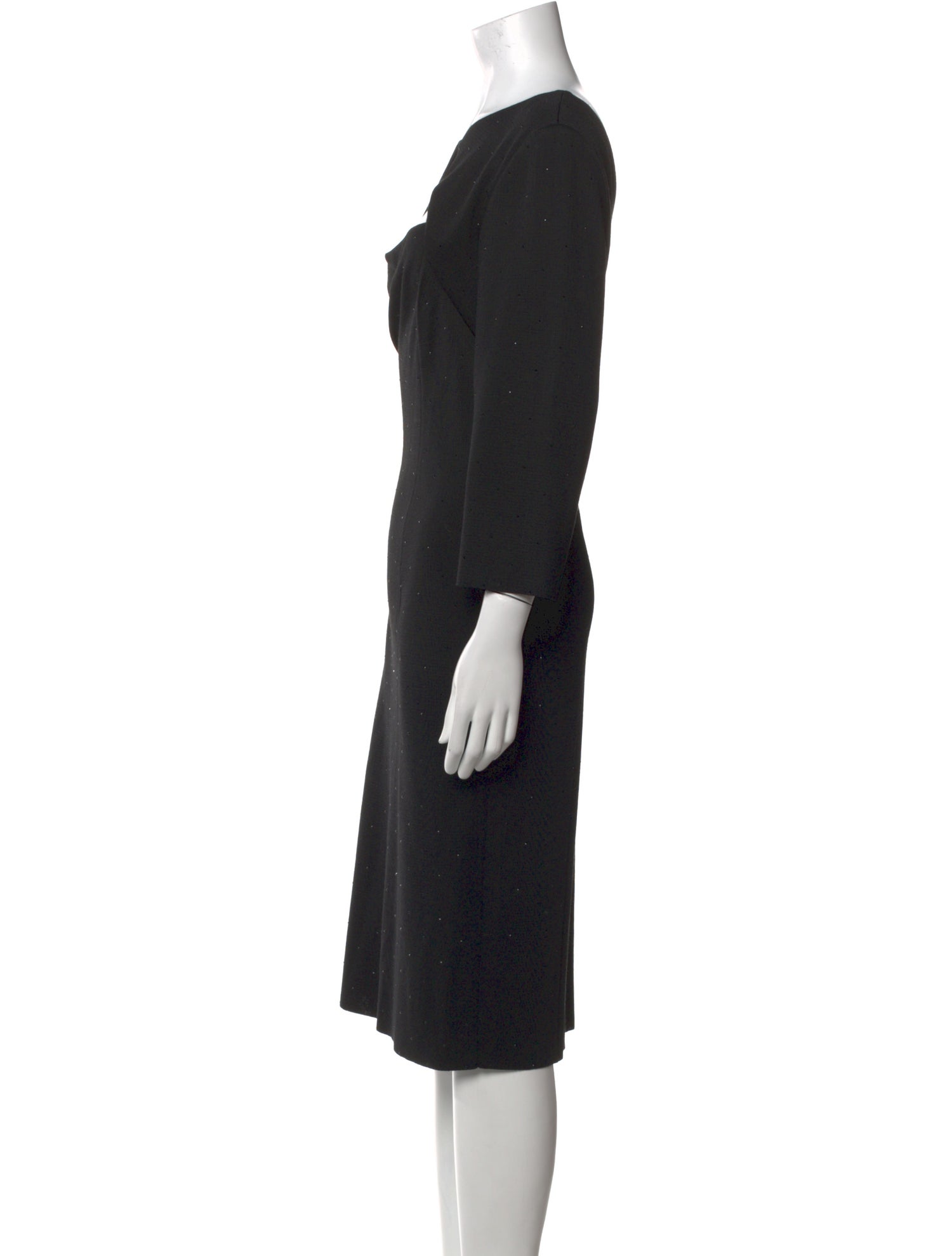 St. John Bateau Neckline Midi Length Dress