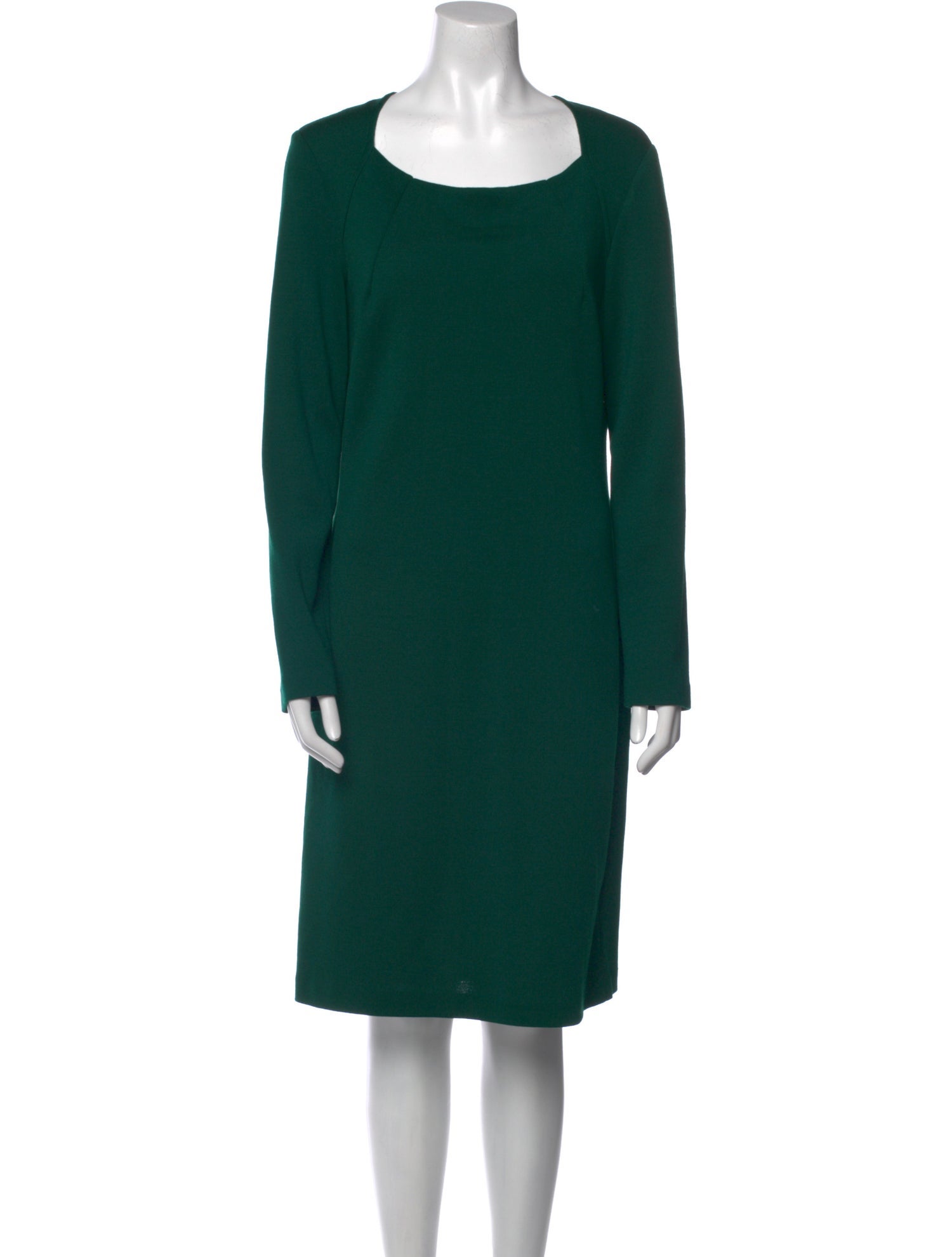 St. John Scoop Neck Knee-Length Dress