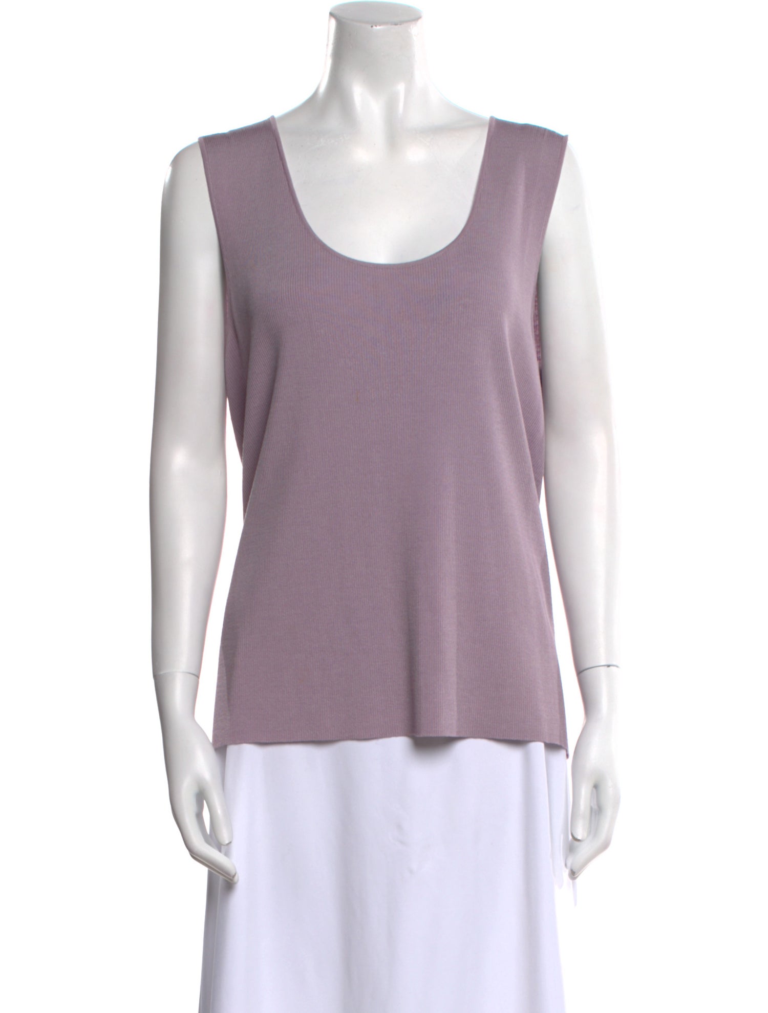 St. John Scoop Neck Sleeveless Top