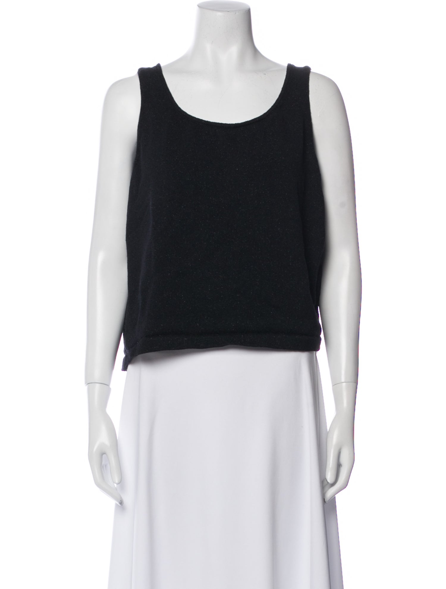 St. John Scoop Neck Sleeveless Top