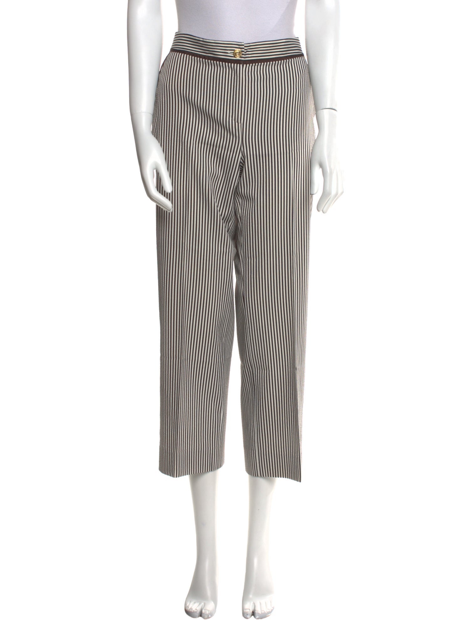 St. John Striped Wide Leg Pants