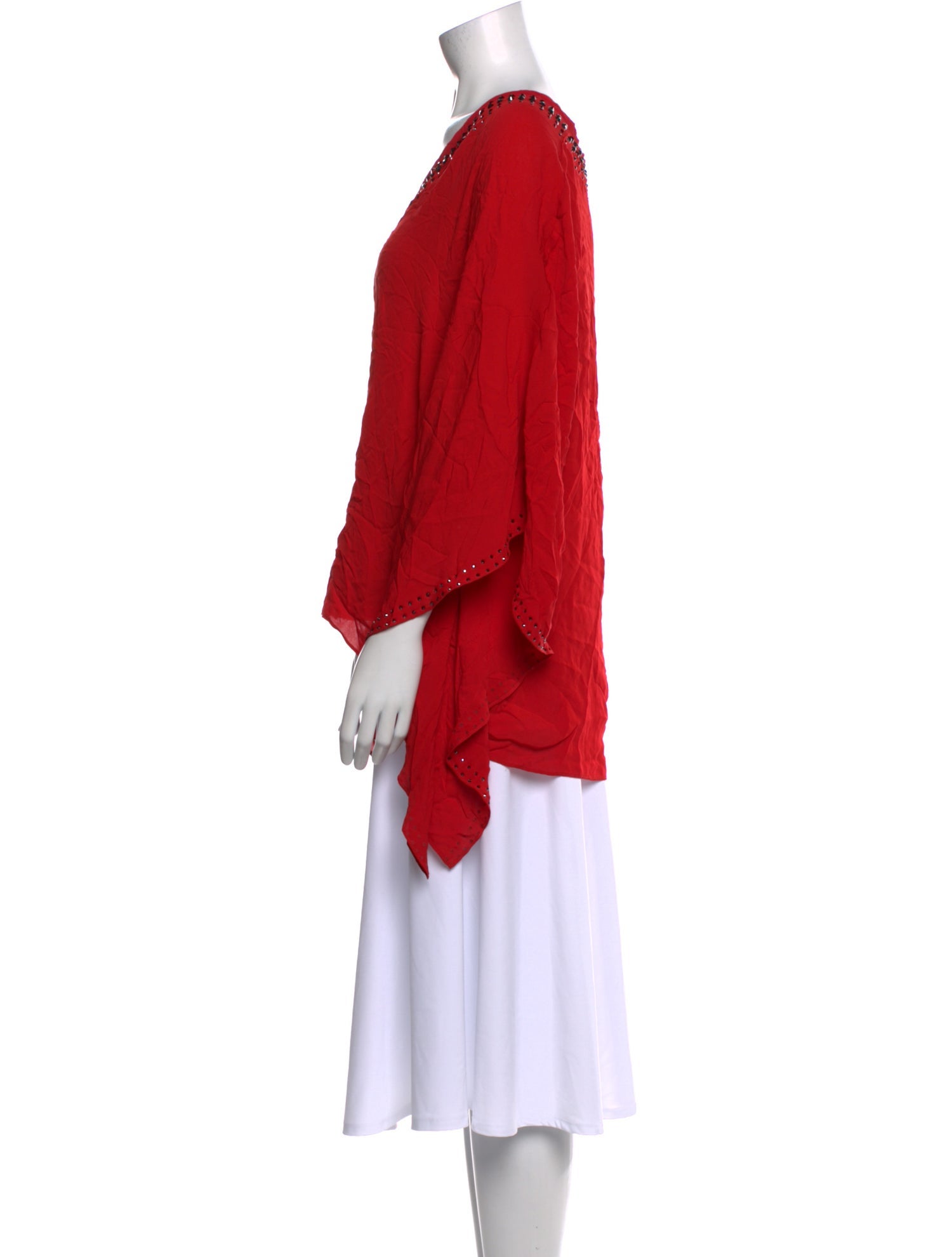 St. John Silk V-Neck Blouse