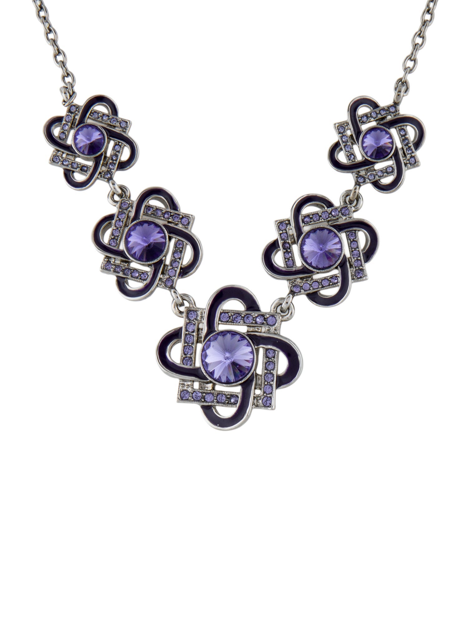 St. John Crystal Knits Pendant Necklace