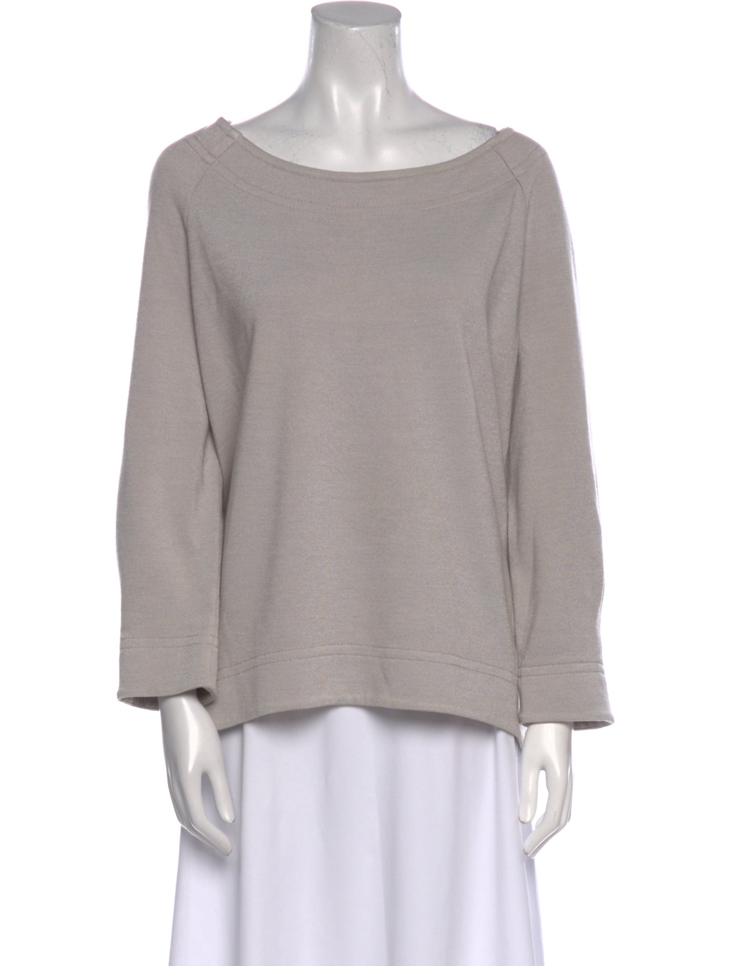 St. John Bateau Neckline Long Sleeve Sweatshirt