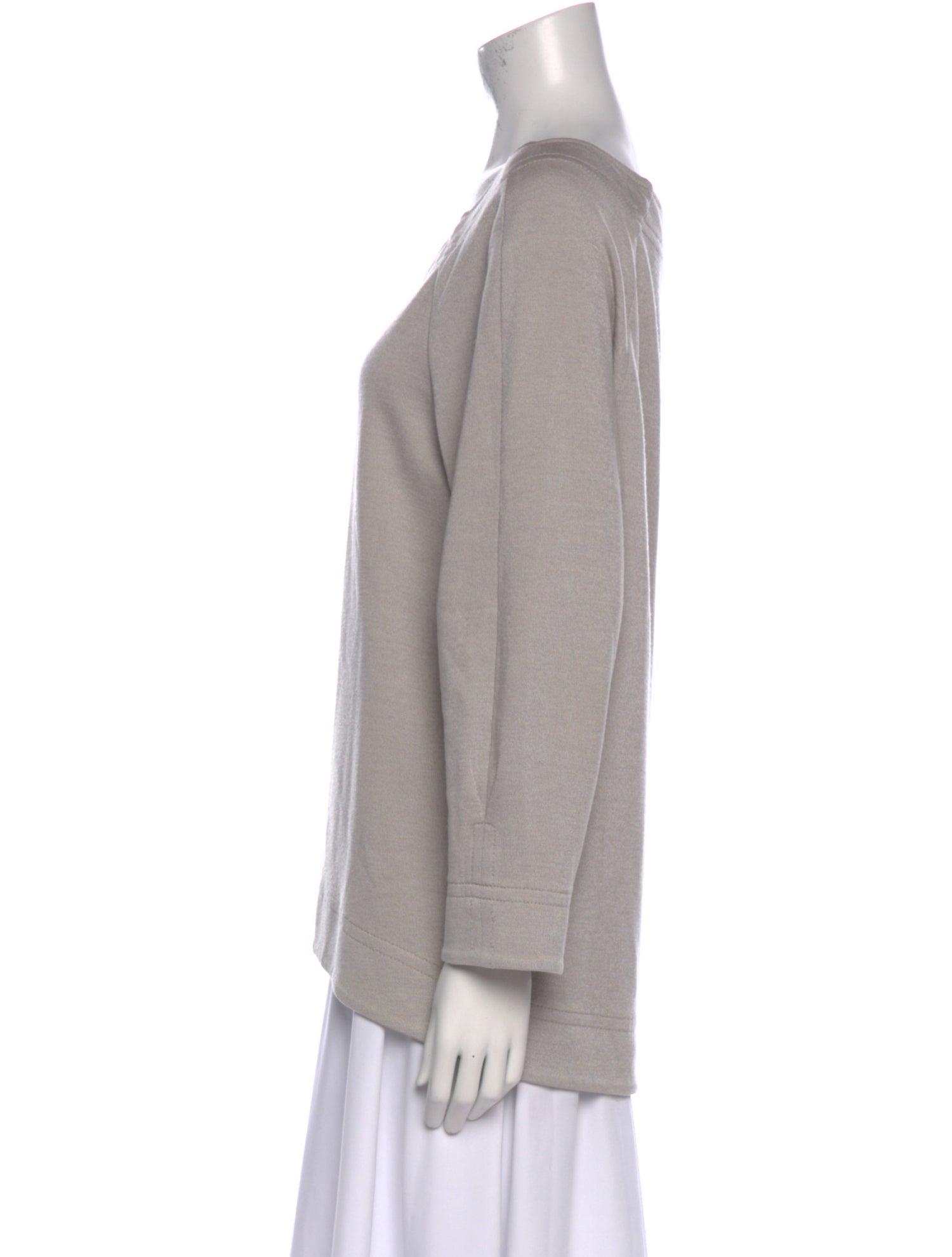 St. John Bateau Neckline Long Sleeve Sweatshirt