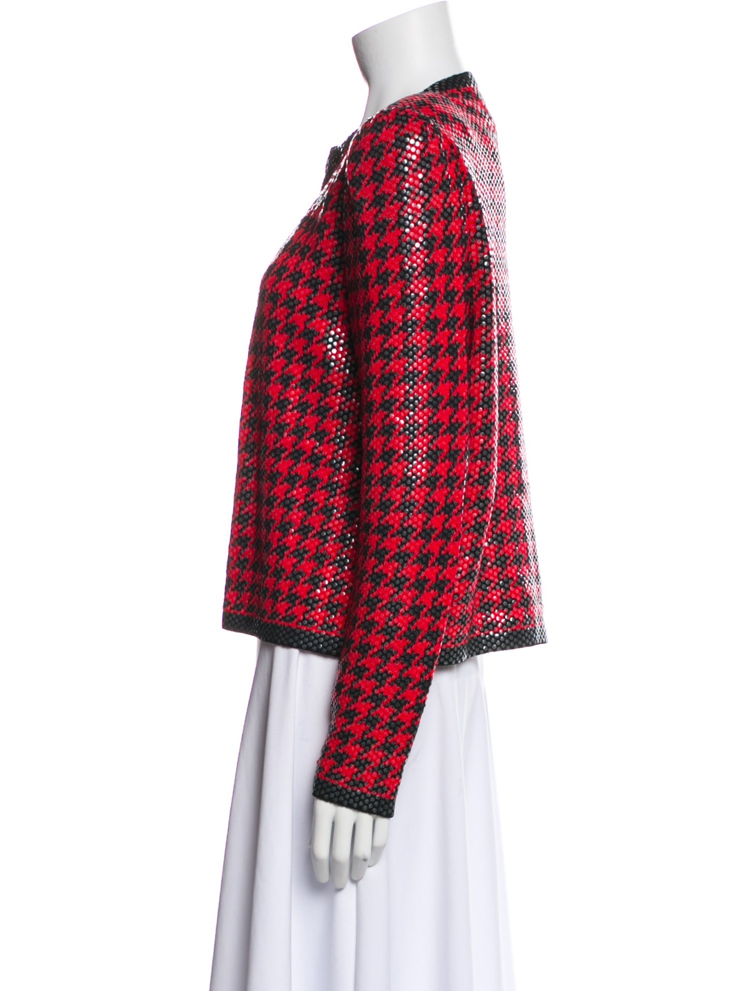 St. John Houndstooth Print Evening Jacket
