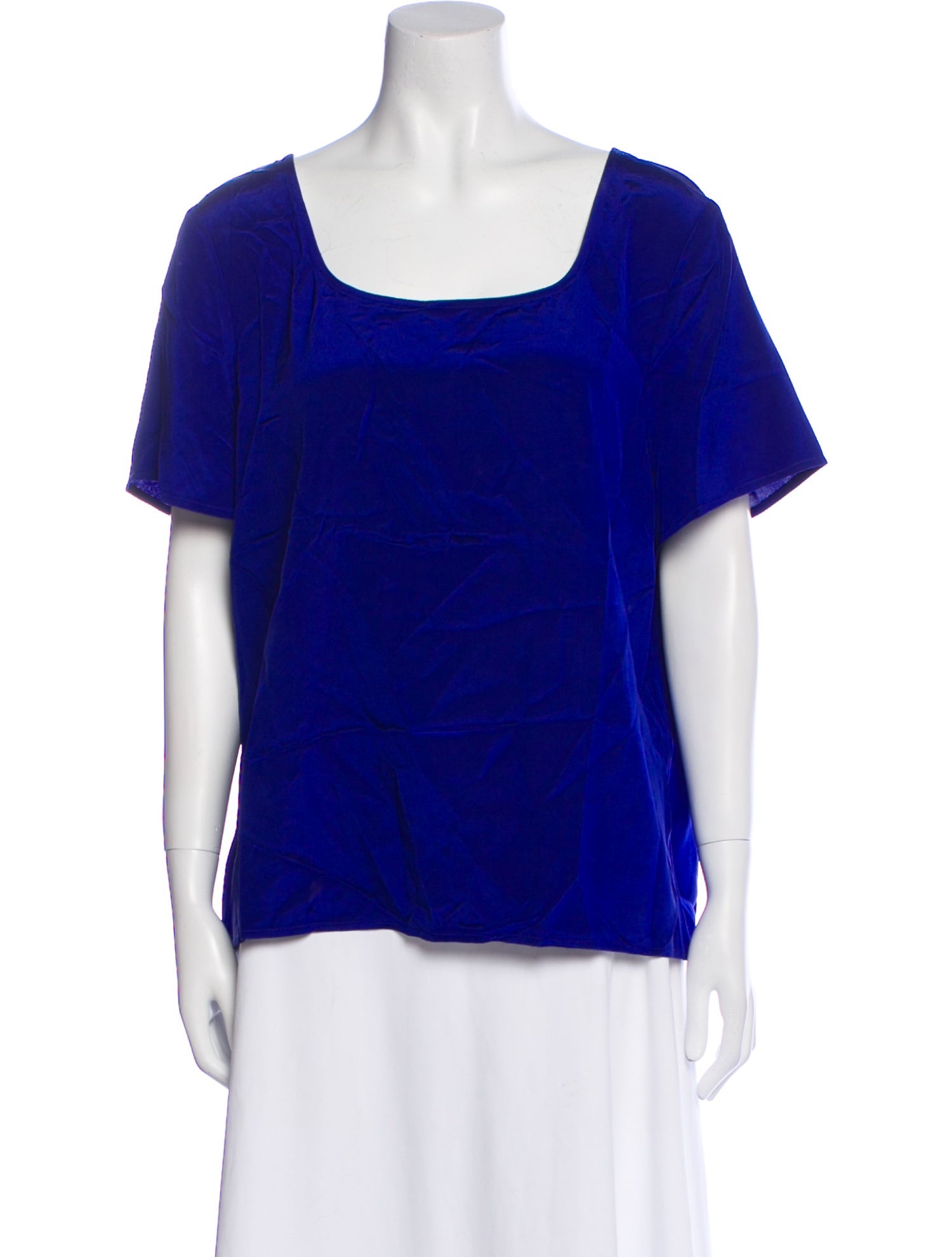 St. John Silk Square Neckline Blouse