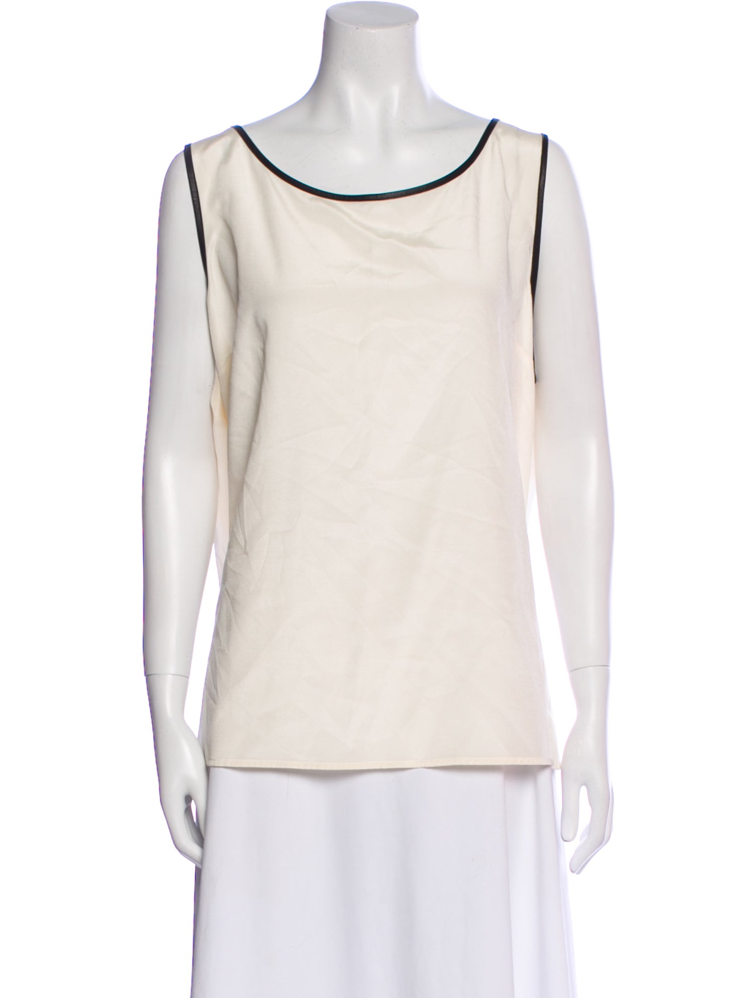 St. John Silk Scoop Neck Top