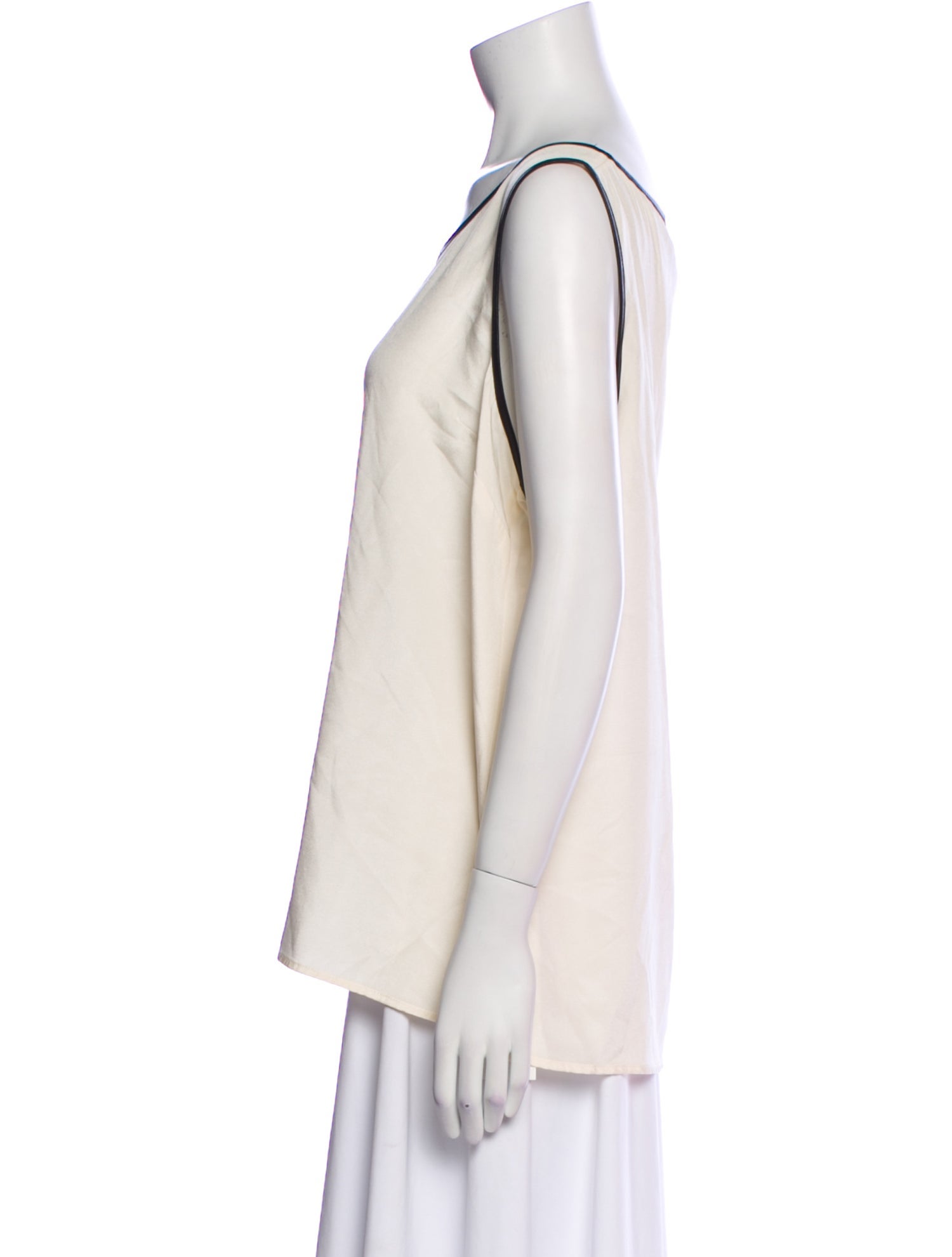 St. John Silk Scoop Neck Top