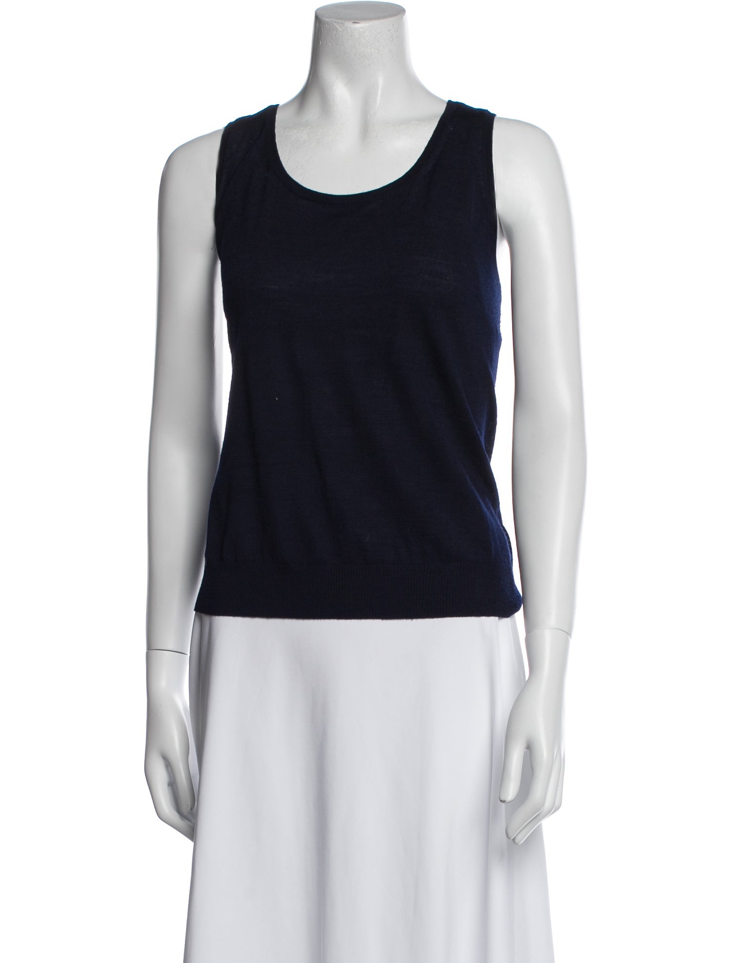 St. John Wool Scoop Neck Top