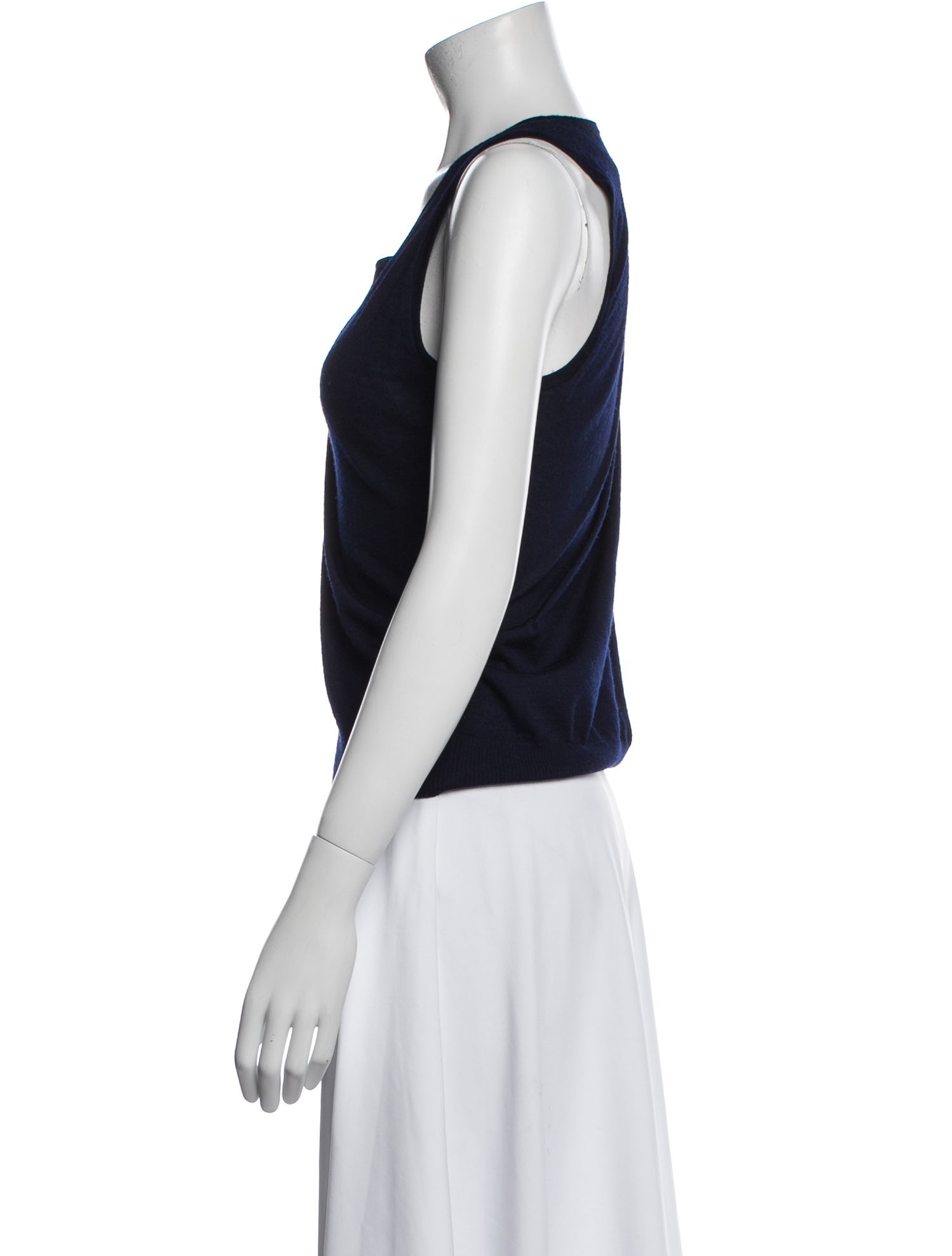 St. John Wool Scoop Neck Top