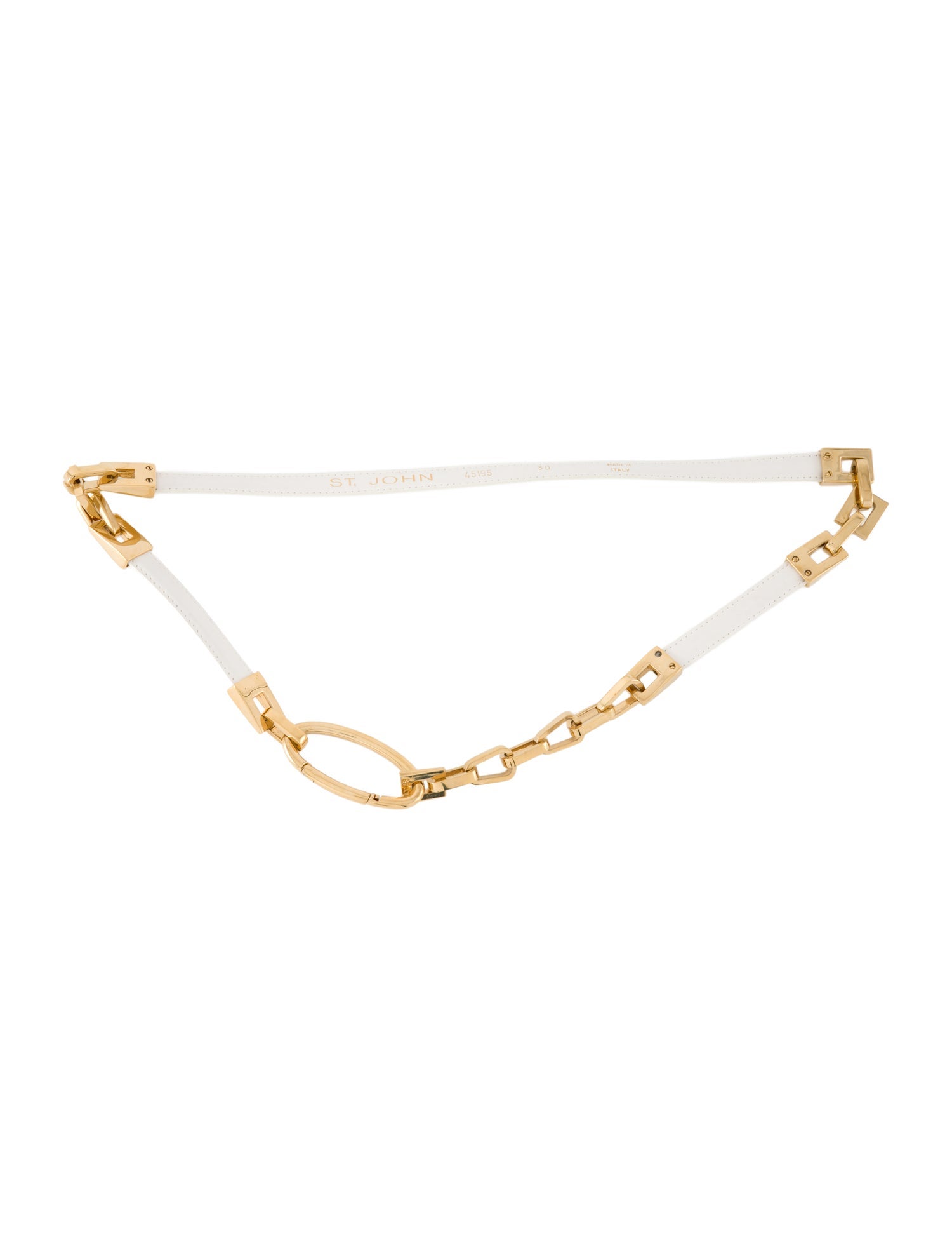 St. John Skinny Leather Waist Belt