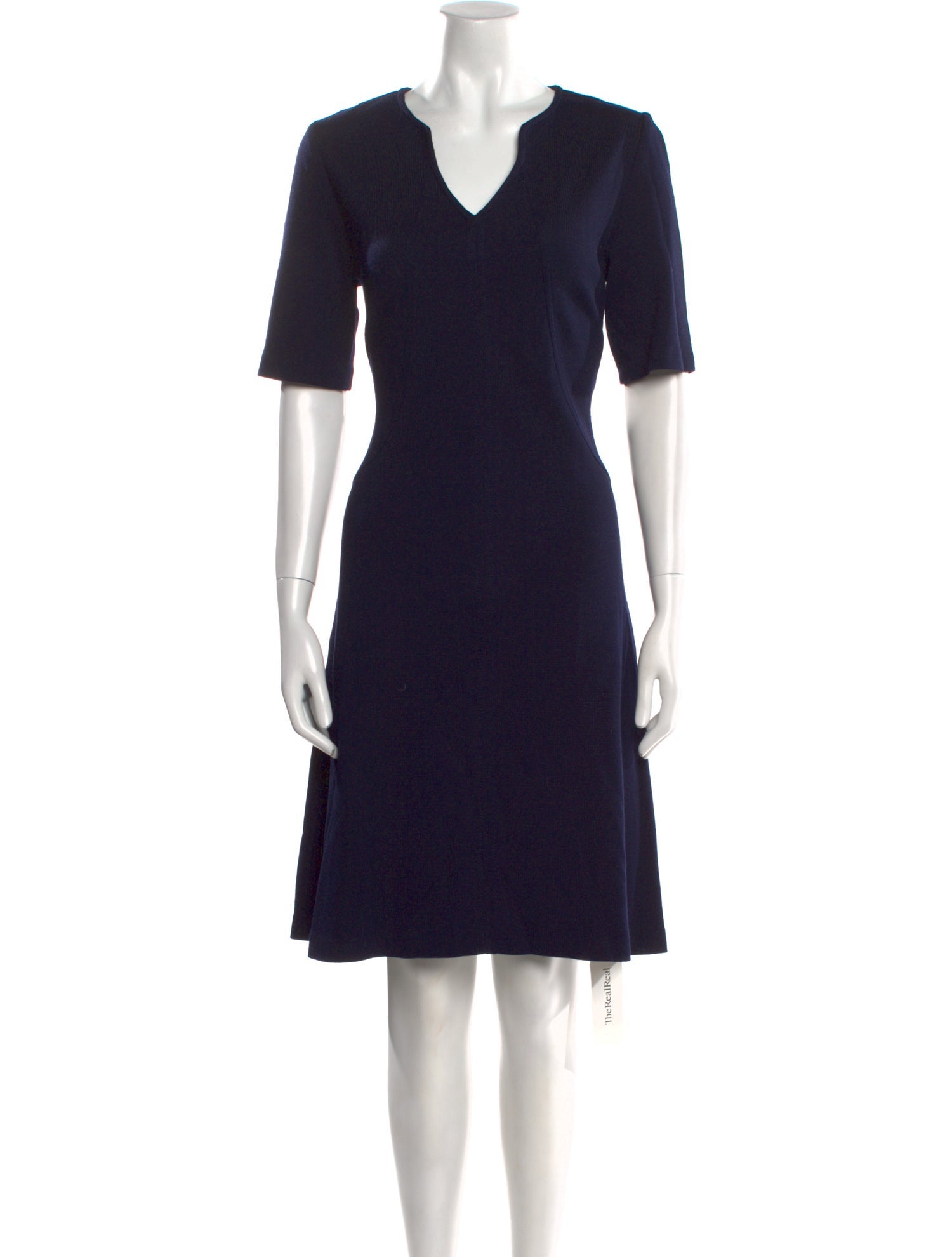 St. John V-Neck Midi Length Dress