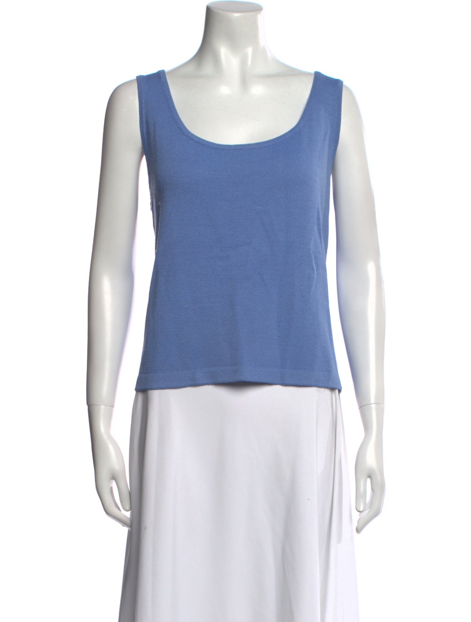 St. John Scoop Neck Sleeveless Top