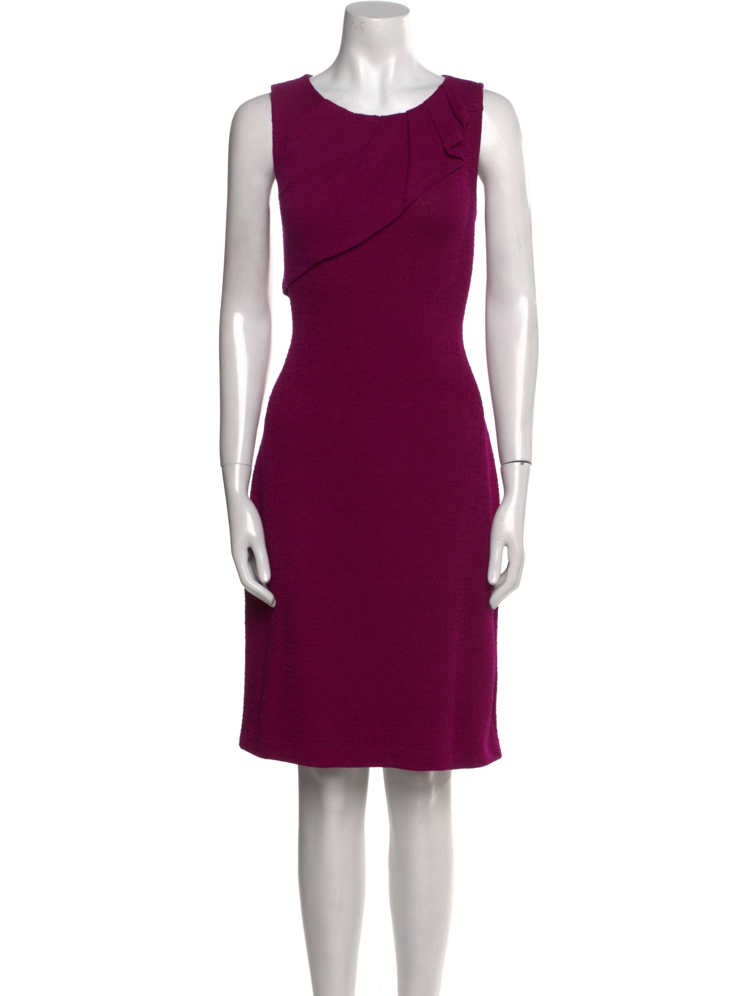 St. John Scoop Neck Knee-Length Dress