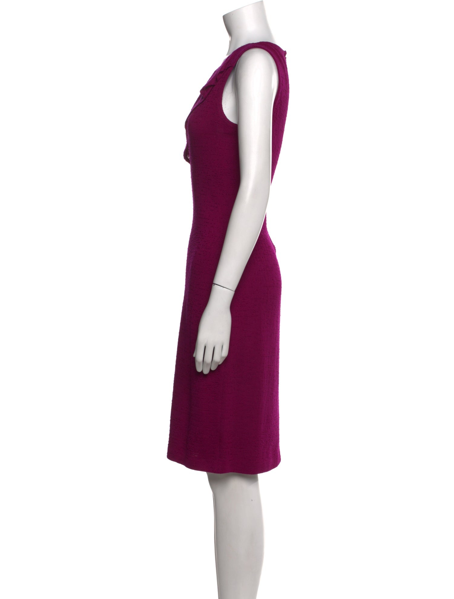 St. John Scoop Neck Knee-Length Dress
