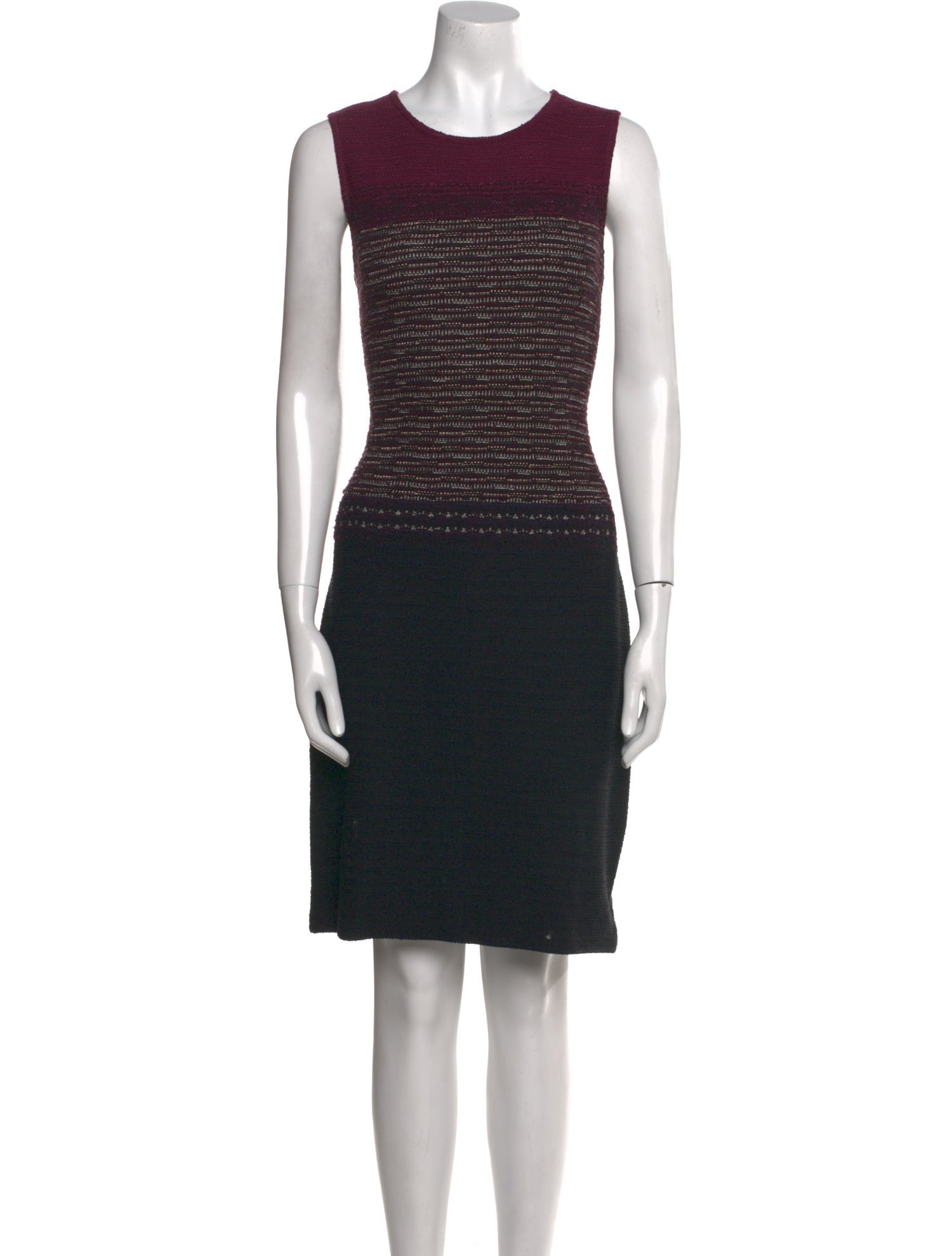 St. John Striped Knee-Length Dress