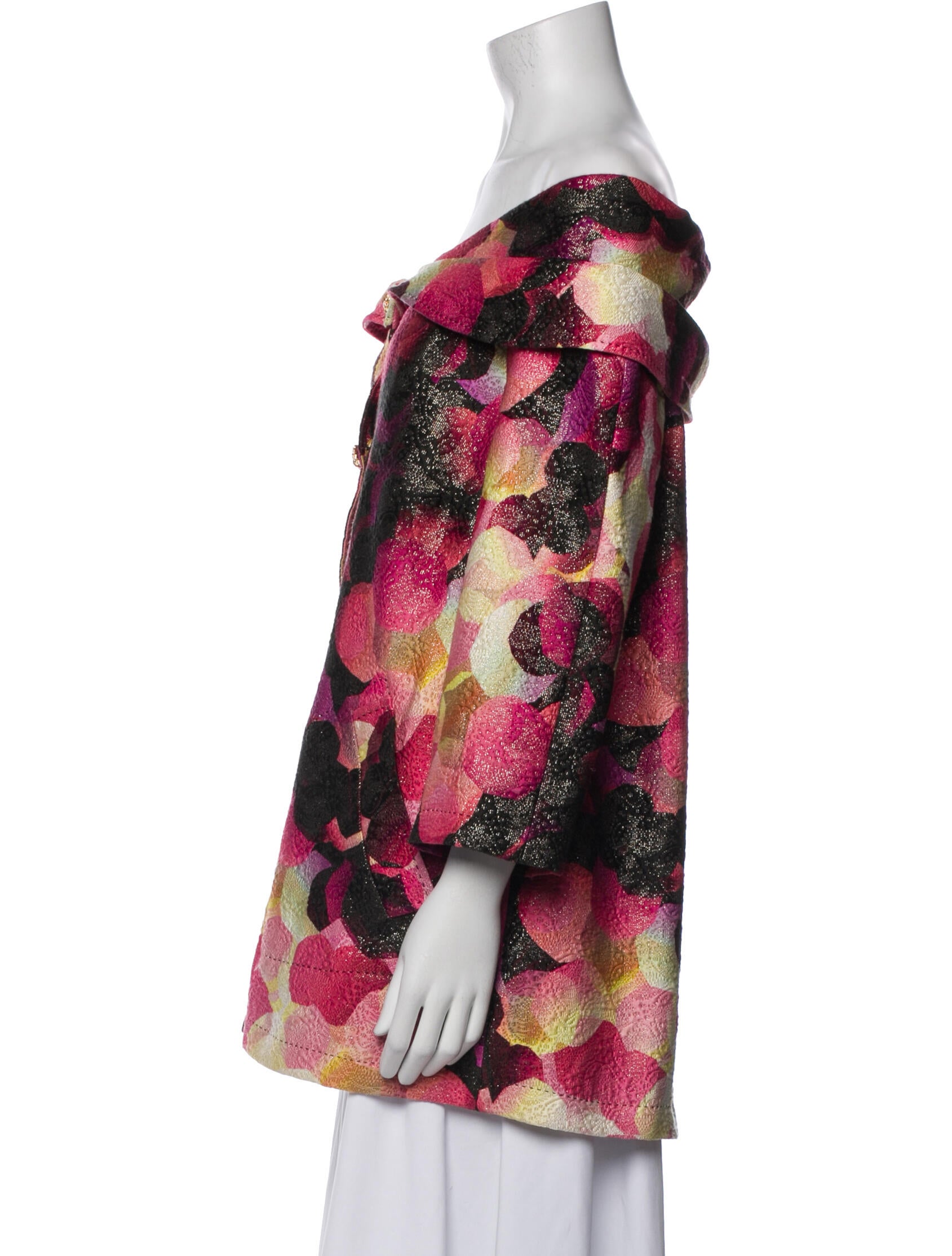 St. John Wool Floral Print Jacket