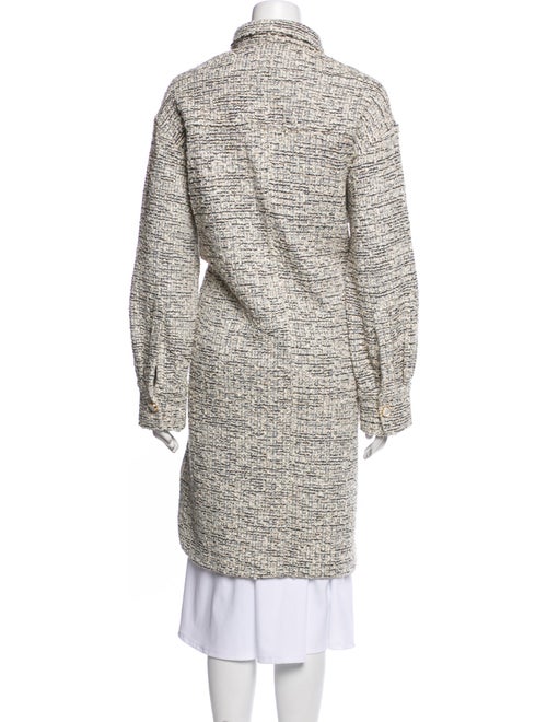 St. John Tweed Pattern Trench Coat