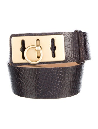 St. John Embossed Leather Belt