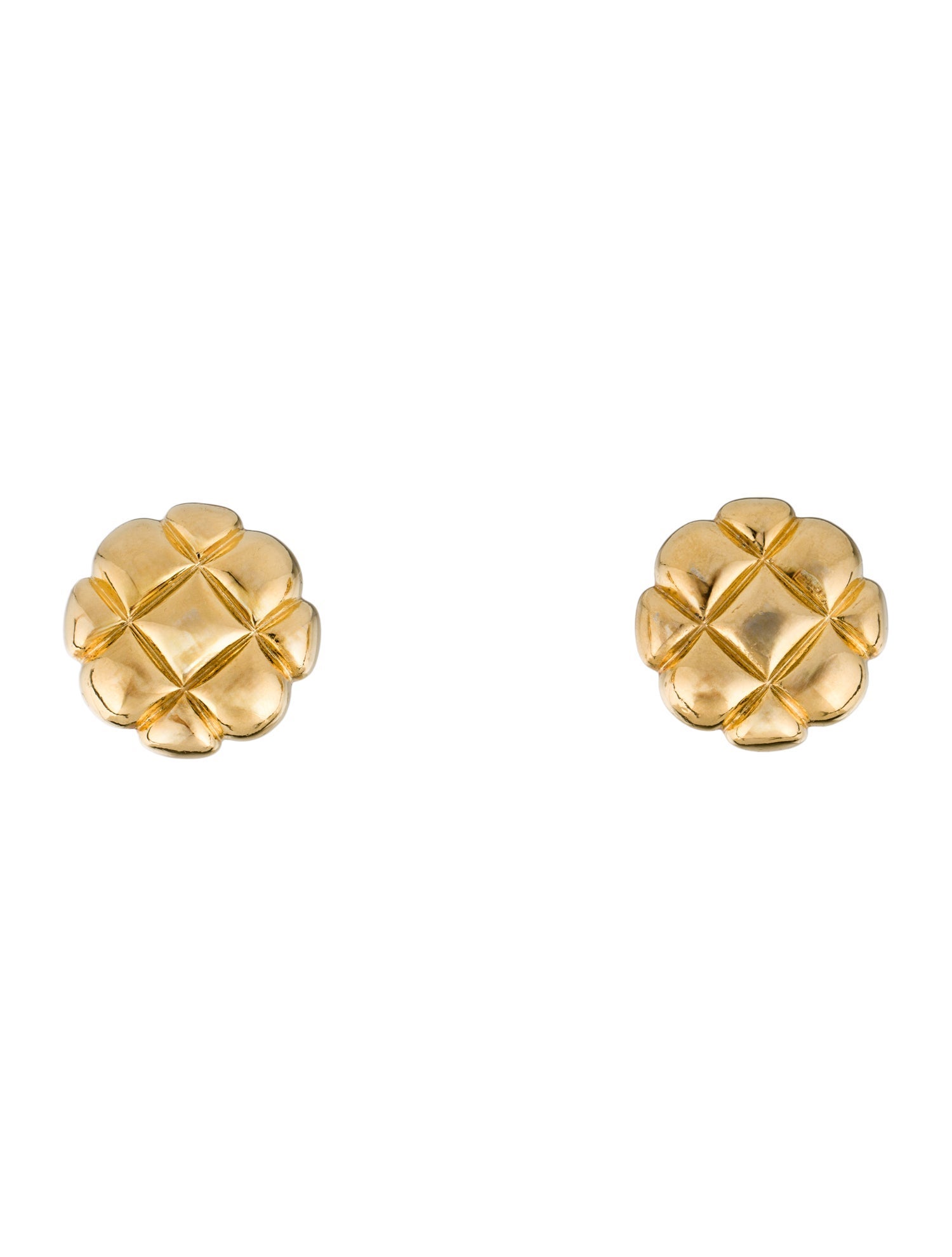St. John Vintage Textured Clip-On Earrings