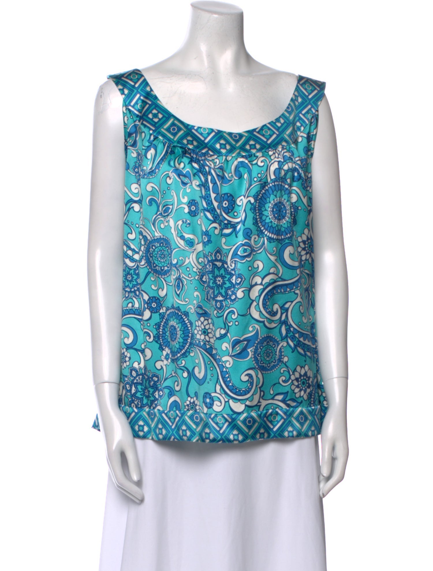 St. John Silk Printed Blouse