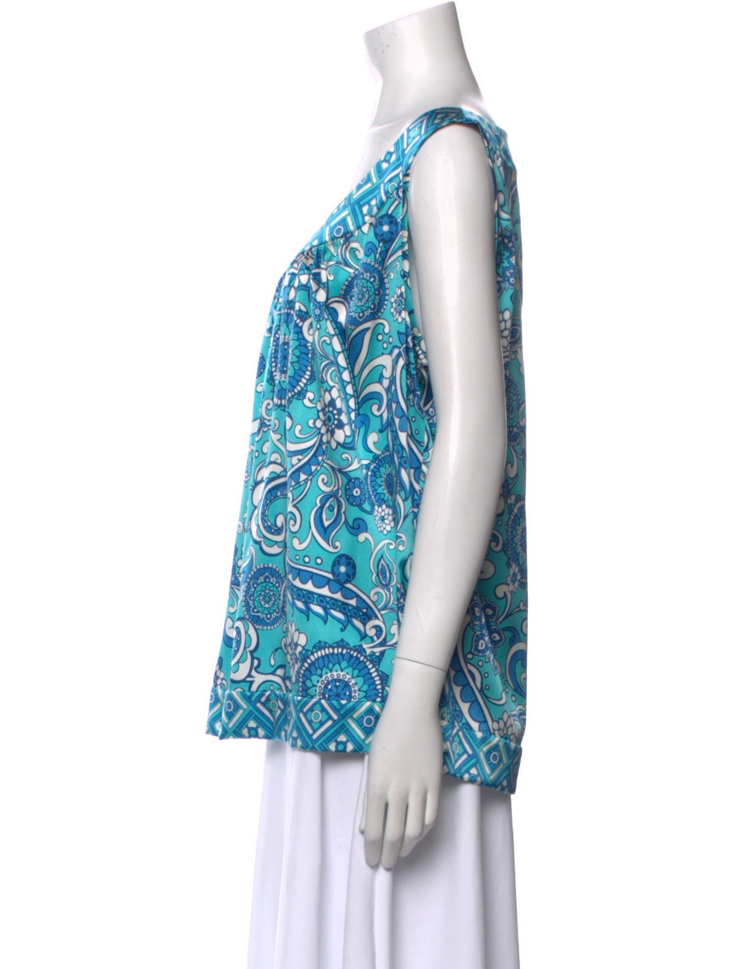 St. John Silk Printed Blouse