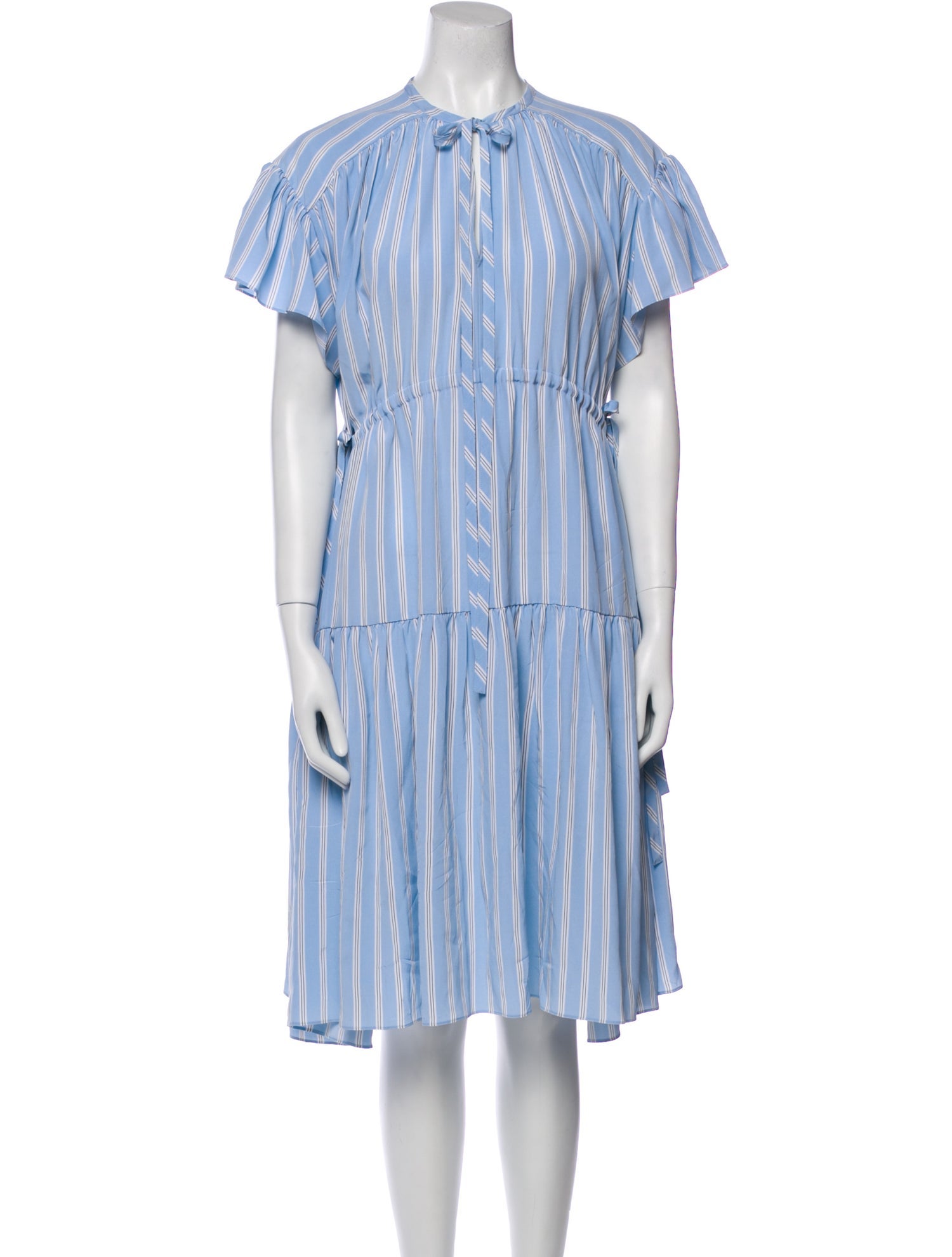 St. John Striped Midi Length Dress