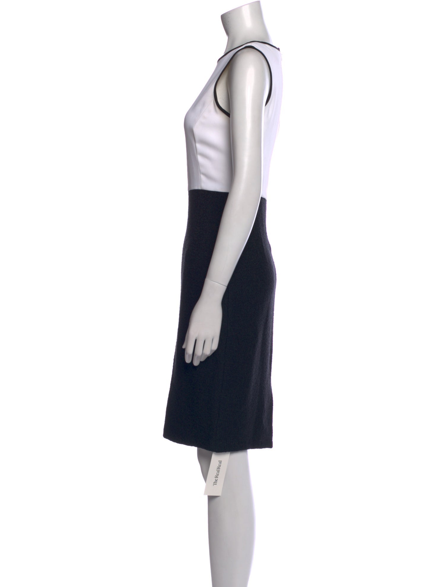 St. John Colorblock Pattern Knee-Length Dress